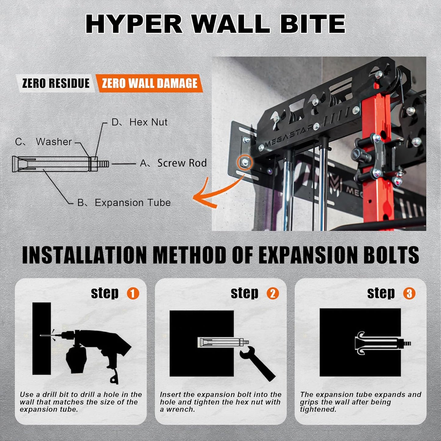 Wall Mounted Power Rack – 1600LB Capacity Compact Commercial Home Gym with Dual Cable Crossover, LAT Pulldown, Multi-Grip Pull-Up Bar & Landmine Attachment for Small Spaces, P67 Striker Red