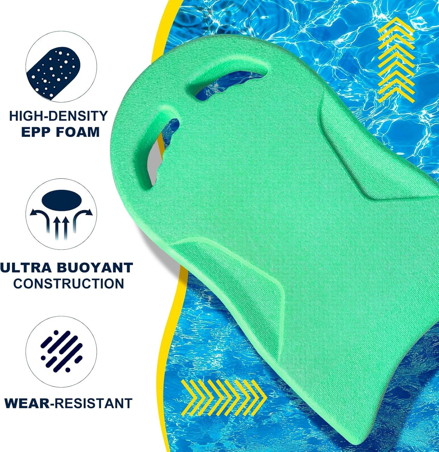 Swimming Kickboard, Lightweight and High Buoyancy Swim Training Board for Swimmers, Durable EPP Material, Ideal for Pool Exercise and Swimming Lessons
