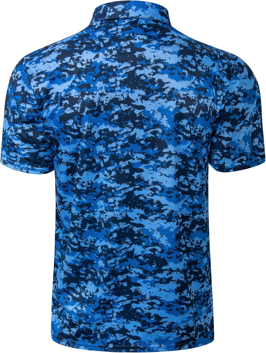TAPULCO Mens Quick Dry Polo Shirts Camouflage Pattern Performance Athletic Lightweight Breathable Casual Golf Tshirts