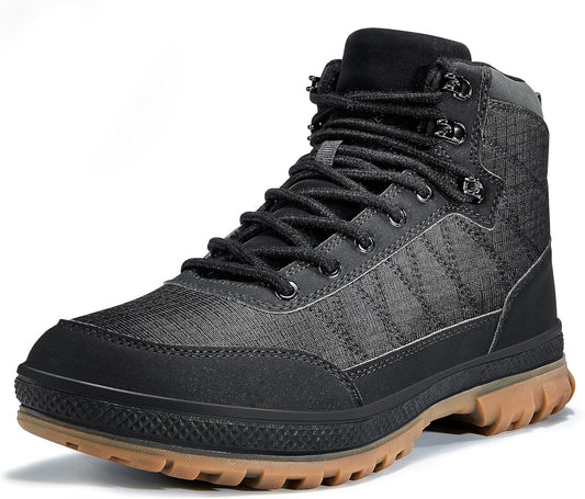 Wondamo Men's Snow Boots Lightweight Waterproof Winter Boots Fur Lined Anti-slip Cold Weather Shoes