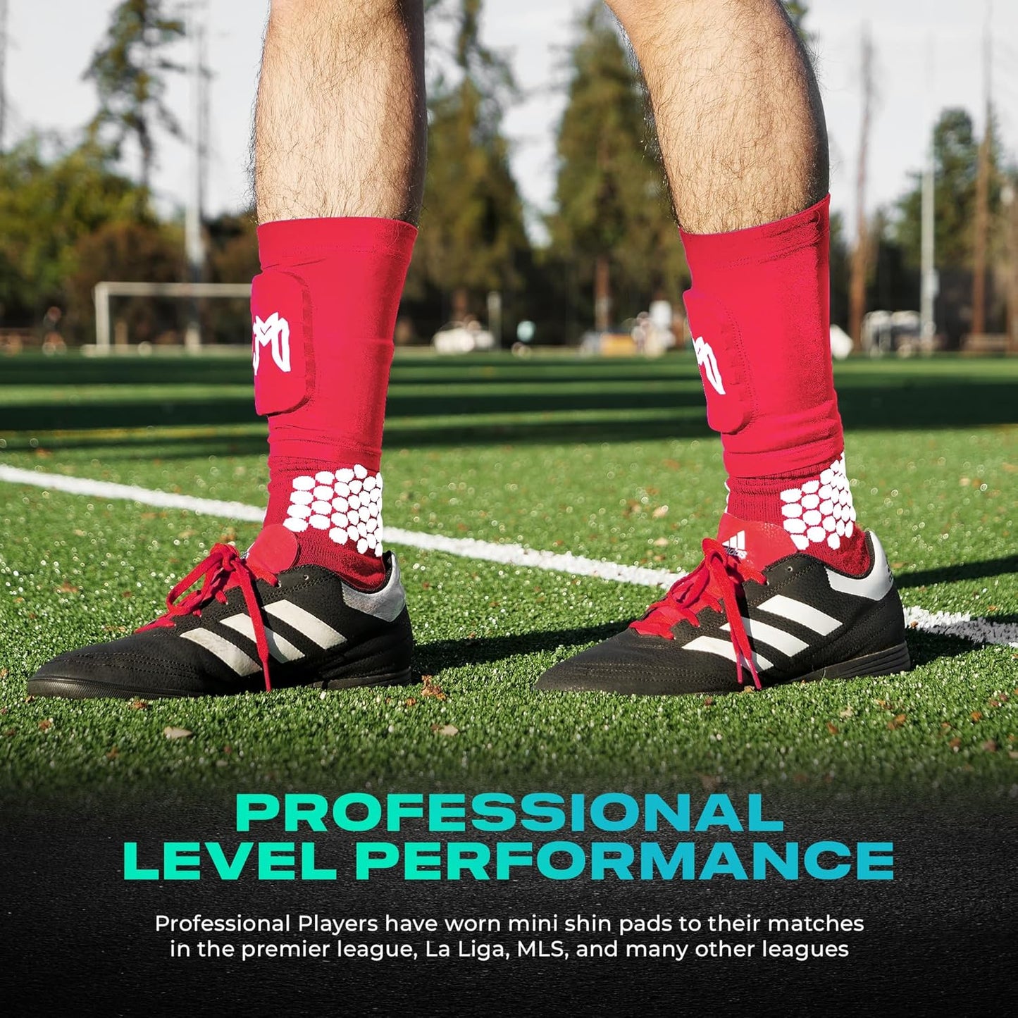 Mini Shin Guards Soccer – Built in Shin Pad Sleeves for Mens, Women, Teens - Small Shin Guards - Lightweight, Breathable Shin Defender Leg Protection