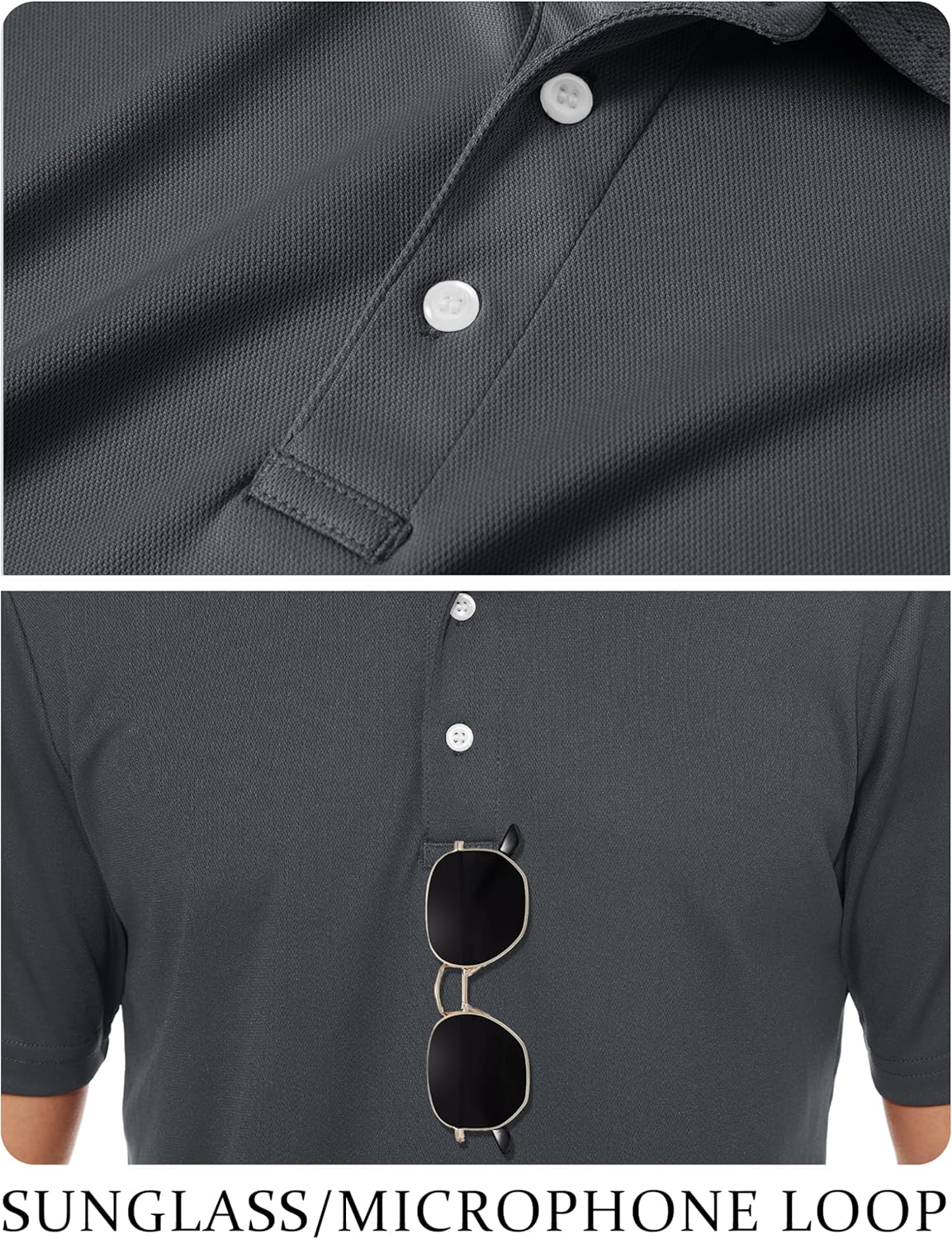 TACVASEN Mens Golf Shirt Dry Fit Mens Polo Shirts Short Sleeve Performance Golf Polos for Men with Collar Work Shirts