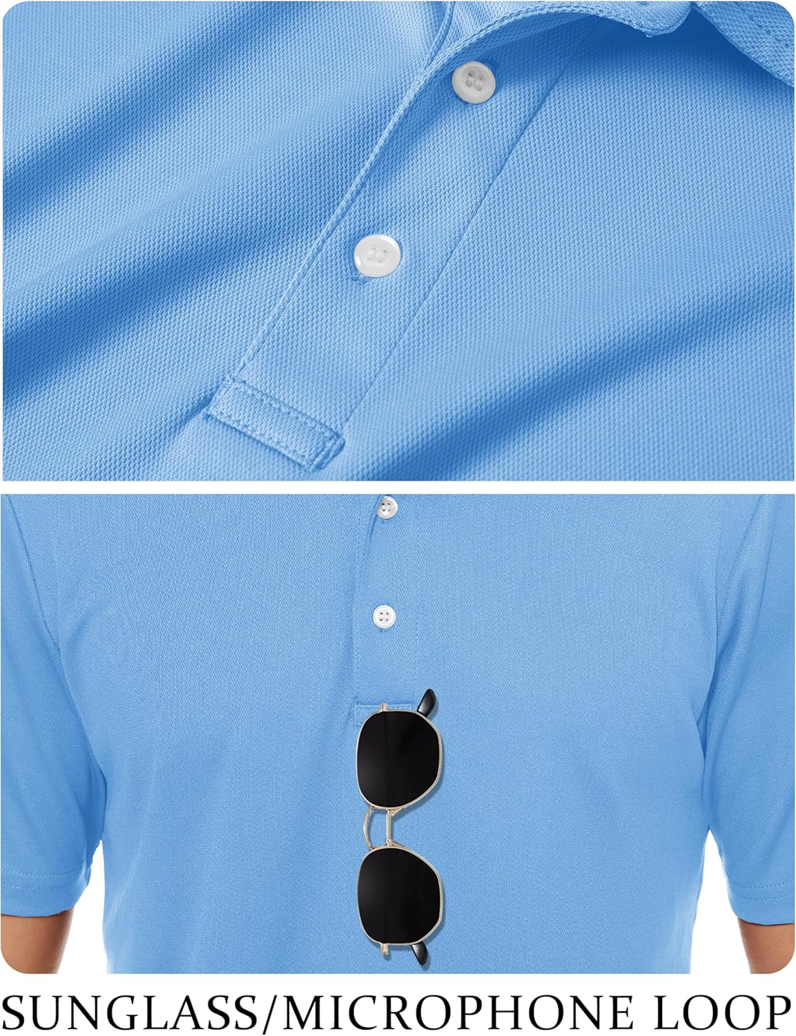 TACVASEN Mens Golf Shirt Dry Fit Mens Polo Shirts Short Sleeve Performance Golf Polos for Men with Collar Work Shirts