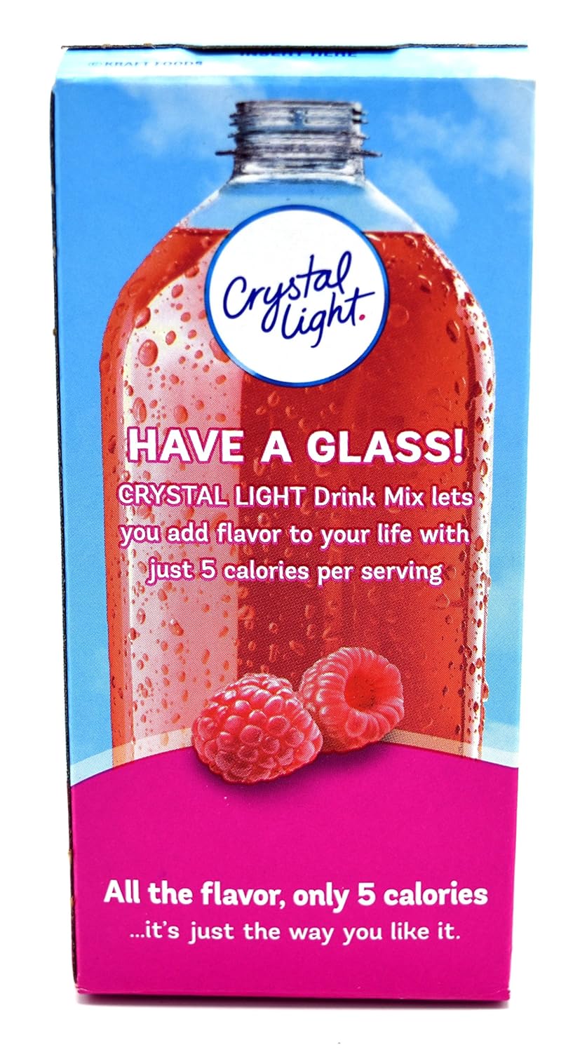 Crystal Light On The Go Raspberry Ice Drink Mix, 10-Packet Box (Pack of 7)