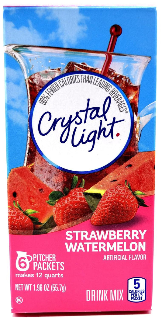 Crystal Light Strawberry Watermelon Drink Mix, 12-Quart Canister (Pack of 12)