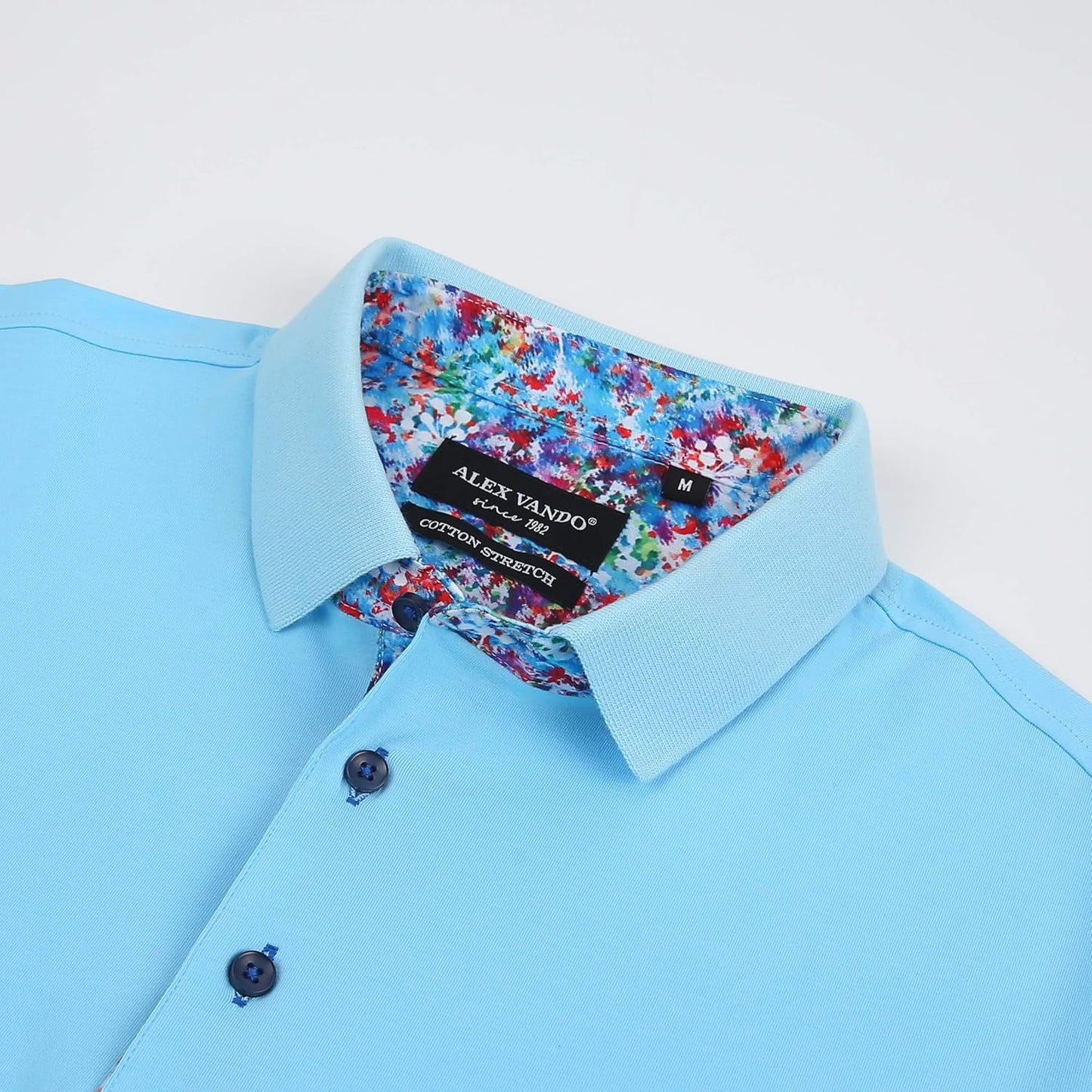 Alex Vando Mens Polo Shirts Short Sleeve Regular Fit Fashion Designed Shirt