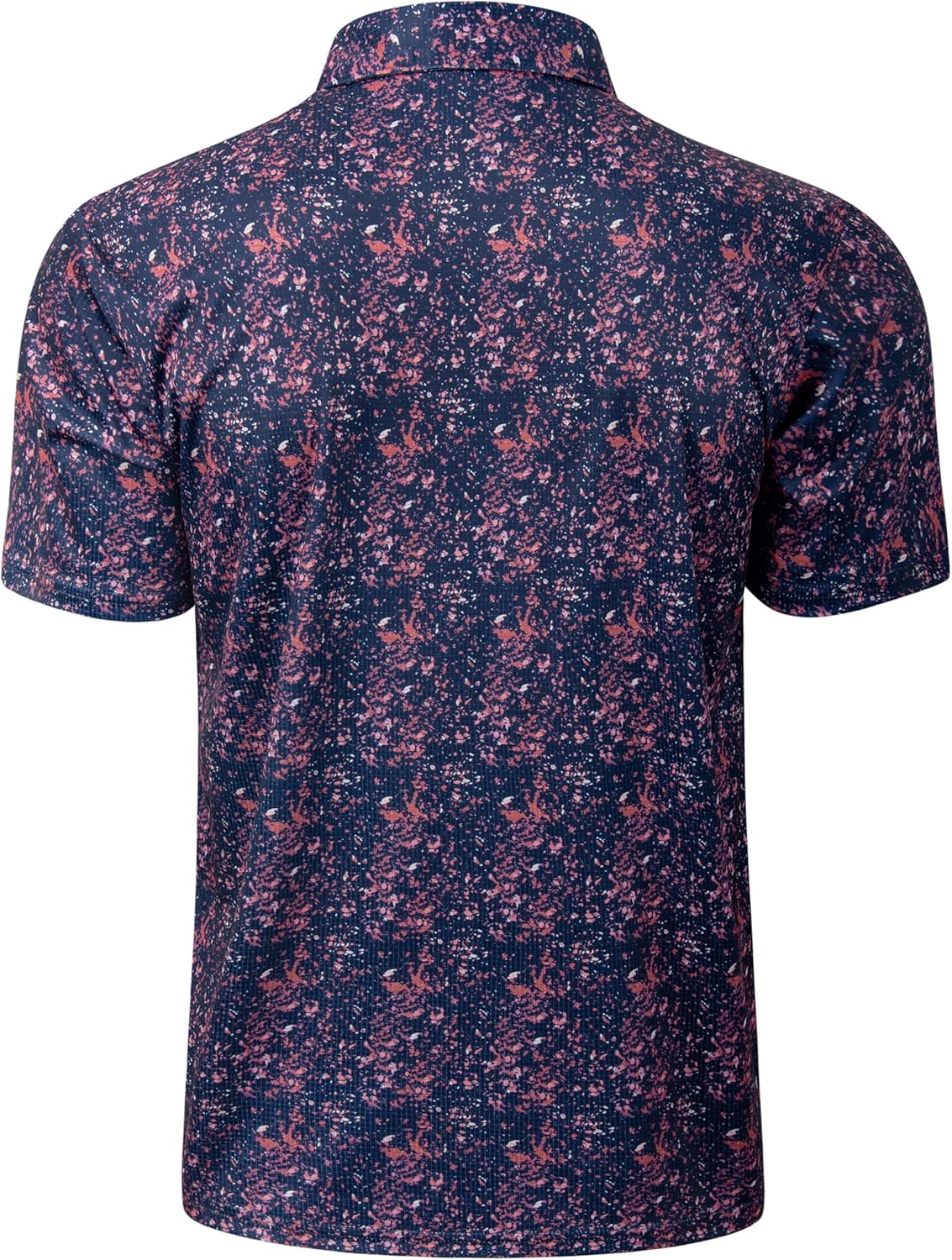 TAPULCO Mens Quick Dry Polo Shirts Camouflage Pattern Performance Athletic Lightweight Breathable Casual Golf Tshirts