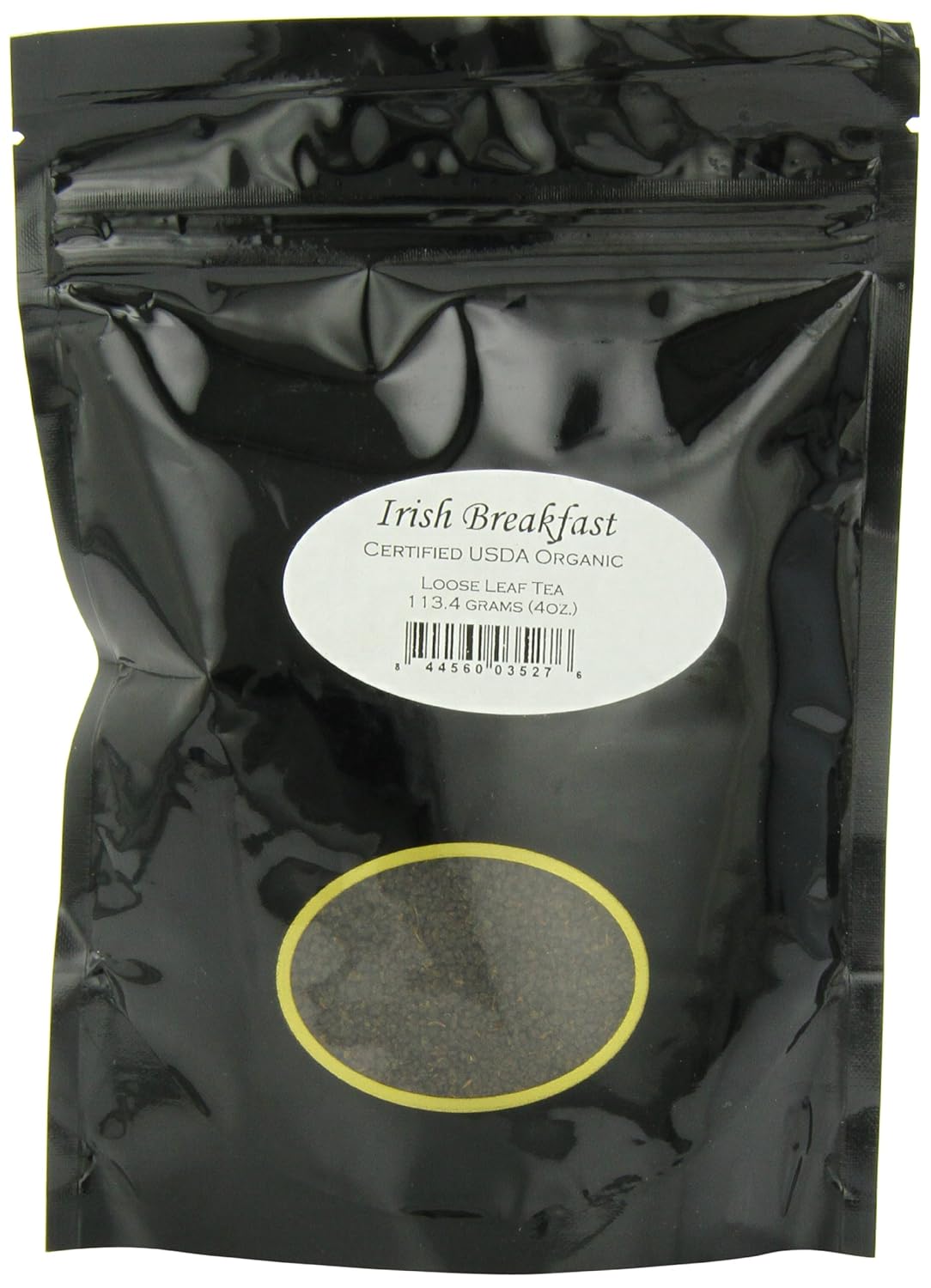 Organic Irish Breakfast Tea Pouches - 4oz | Loose Leaf Black Tea | Full-Bodied and Robust Flavor | Strong Morning Blend | Enjoy with Milk or Sugar | Bold Traditional Taste