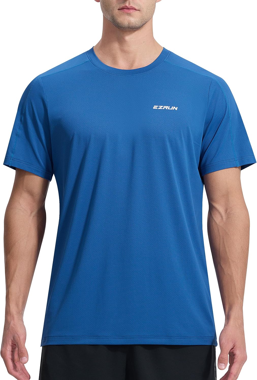 EZRUN Men's Lightweight Short Sleeve T-Shirt Quick Dry Workout Running Athletic Swim Shirts Fishing Rash Guard