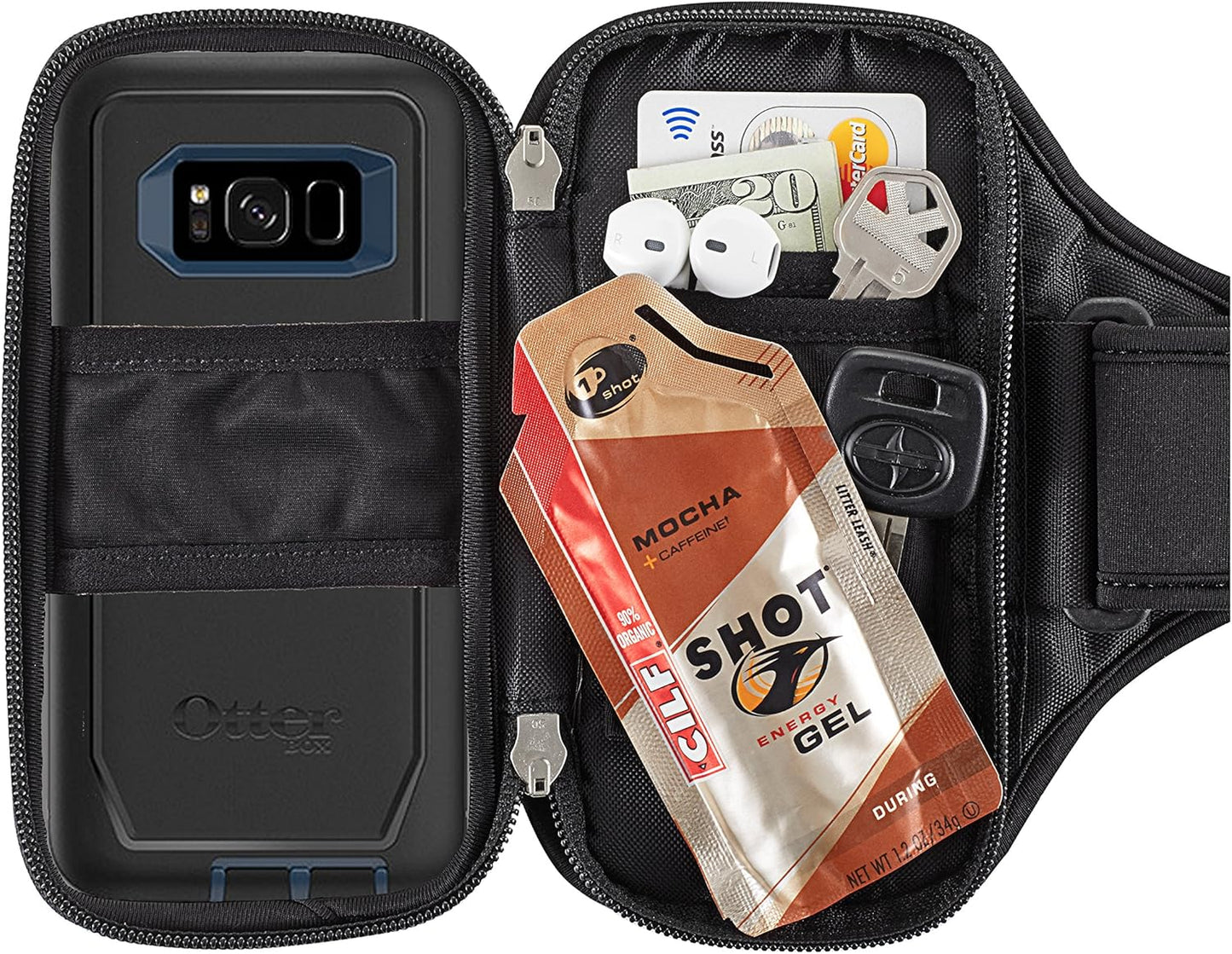 Sporteer Entropy E8 Running Armband - Compatible with iPhone 16 Pro Max, 16 Plus, 15/14 Pro Max, 16/15/14 Pro, iPhone 16/15/14, Galaxy S25+, S24+, S23+, Pixel, & Many More Mobile Phones - FITS Cases