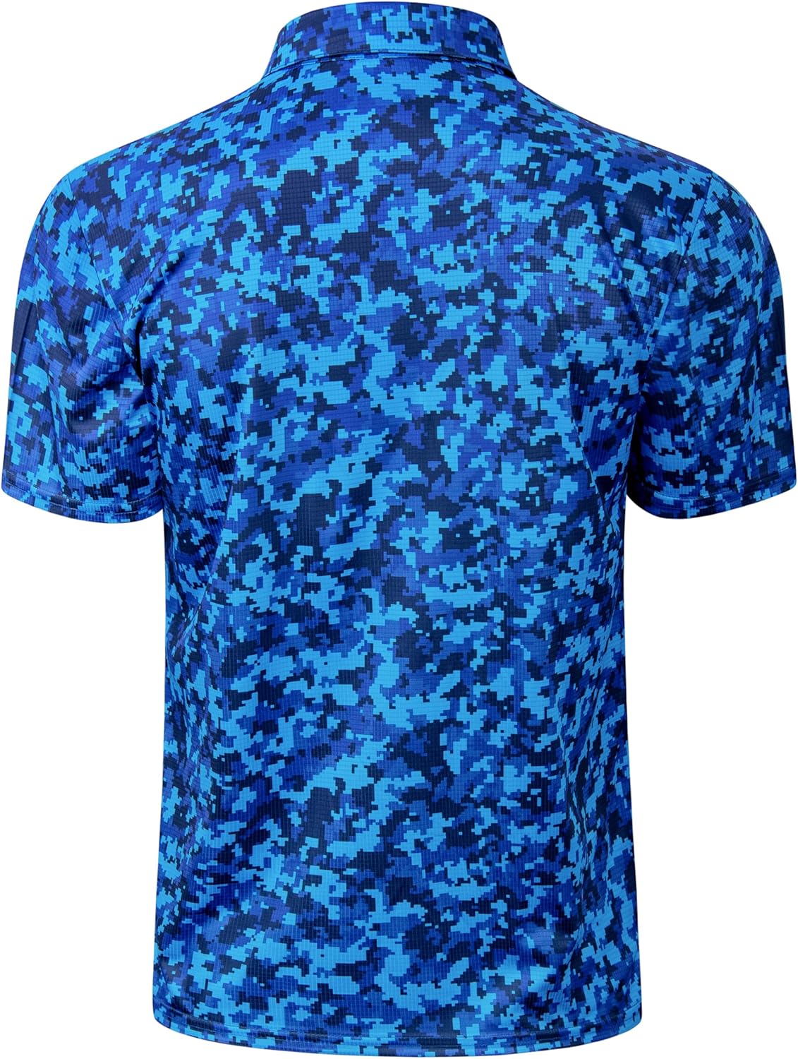 TAPULCO Mens Quick Dry Polo Shirts Camouflage Pattern Performance Athletic Lightweight Breathable Casual Golf Tshirts