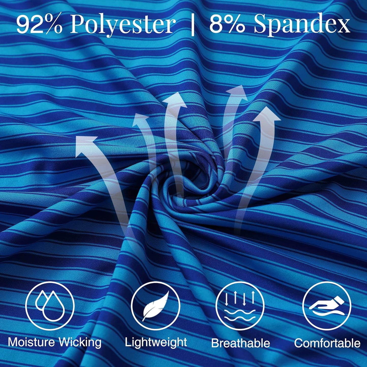 M MAELREG Golf Shirts for Men Short Sleeve Dry Fit Casual Striped Performance Moisture Wicking Collared Mens Polo Shirts