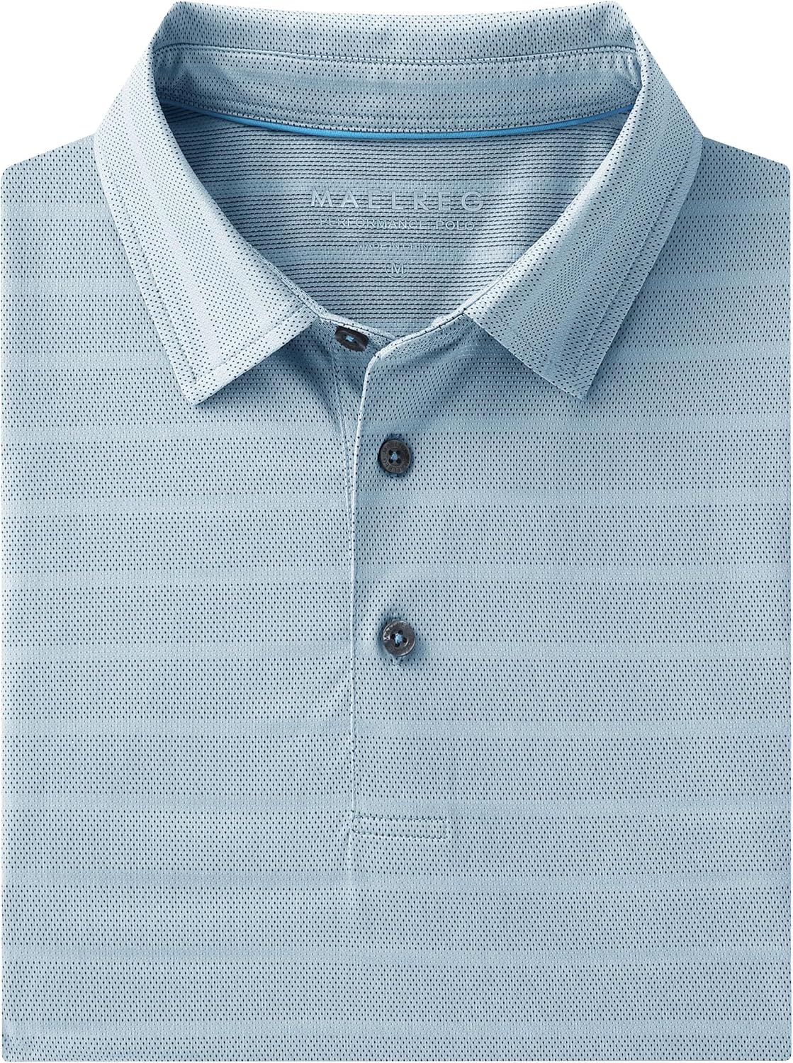 M MAELREG Golf Shirts for Men Short Sleeve Dry Fit Casual Striped Performance Moisture Wicking Collared Mens Polo Shirts