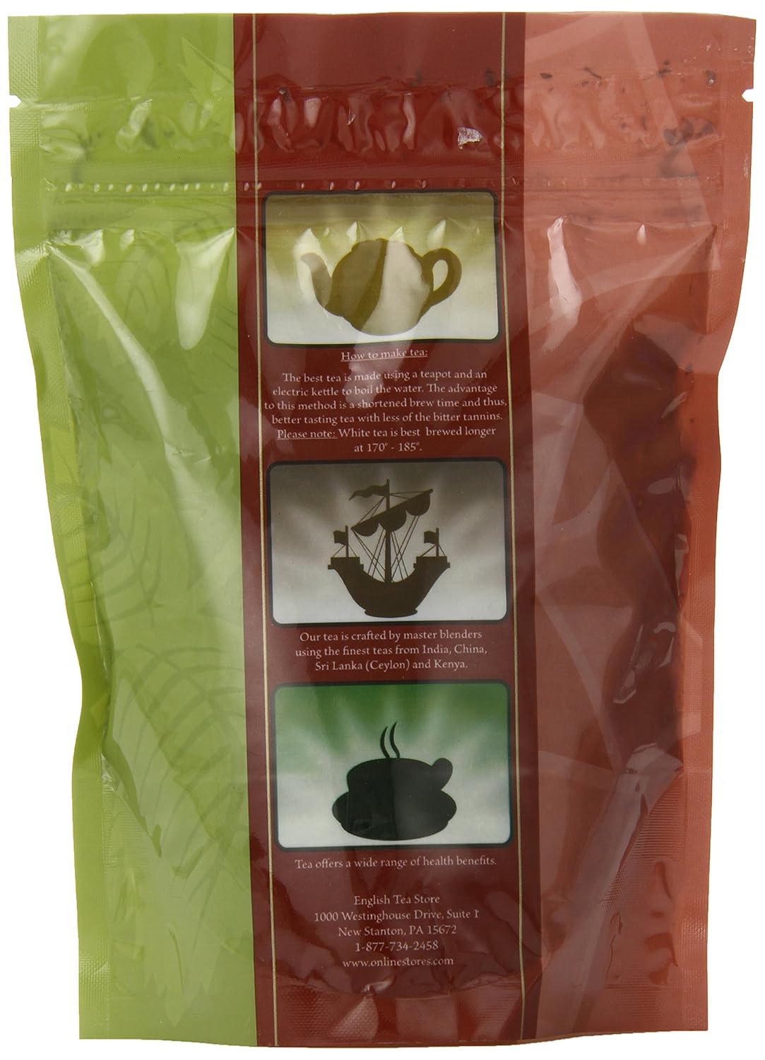 Long Island Strawberry Green Tea | Loose Leaf Sencha Style | Hunan China Green Tea with Sweet Strawberry Flavor and Dried Papaya Pieces | Refreshing Fruity Blend | 4oz Pouches