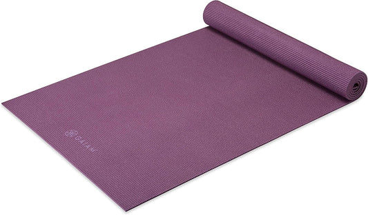 Gaiam Yoga Mat - Premium 5mm Solid Thick Non Slip Exercise & Fitness Mat for All Types of Yoga, Pilates & Floor Workouts (68" x 24" x 5mm)