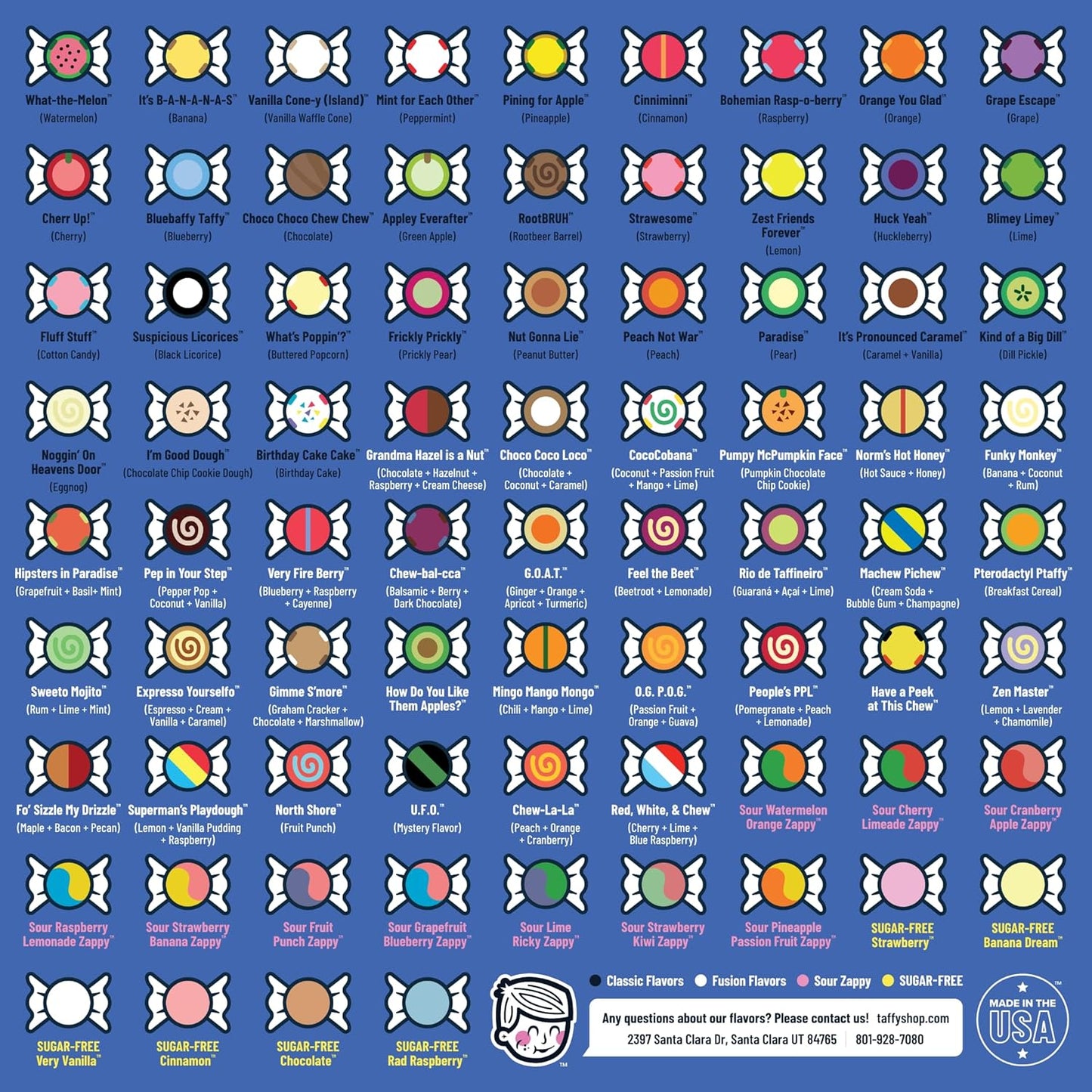 Taffy Shop Blimey Limey, Lime Salt Water Taffy – Gourmet Soft Chewy Candy, Bulk Sweet Snack, Fresh Gift & Gluten-Free, 60 Individually Wrapped Pieces (14oz)