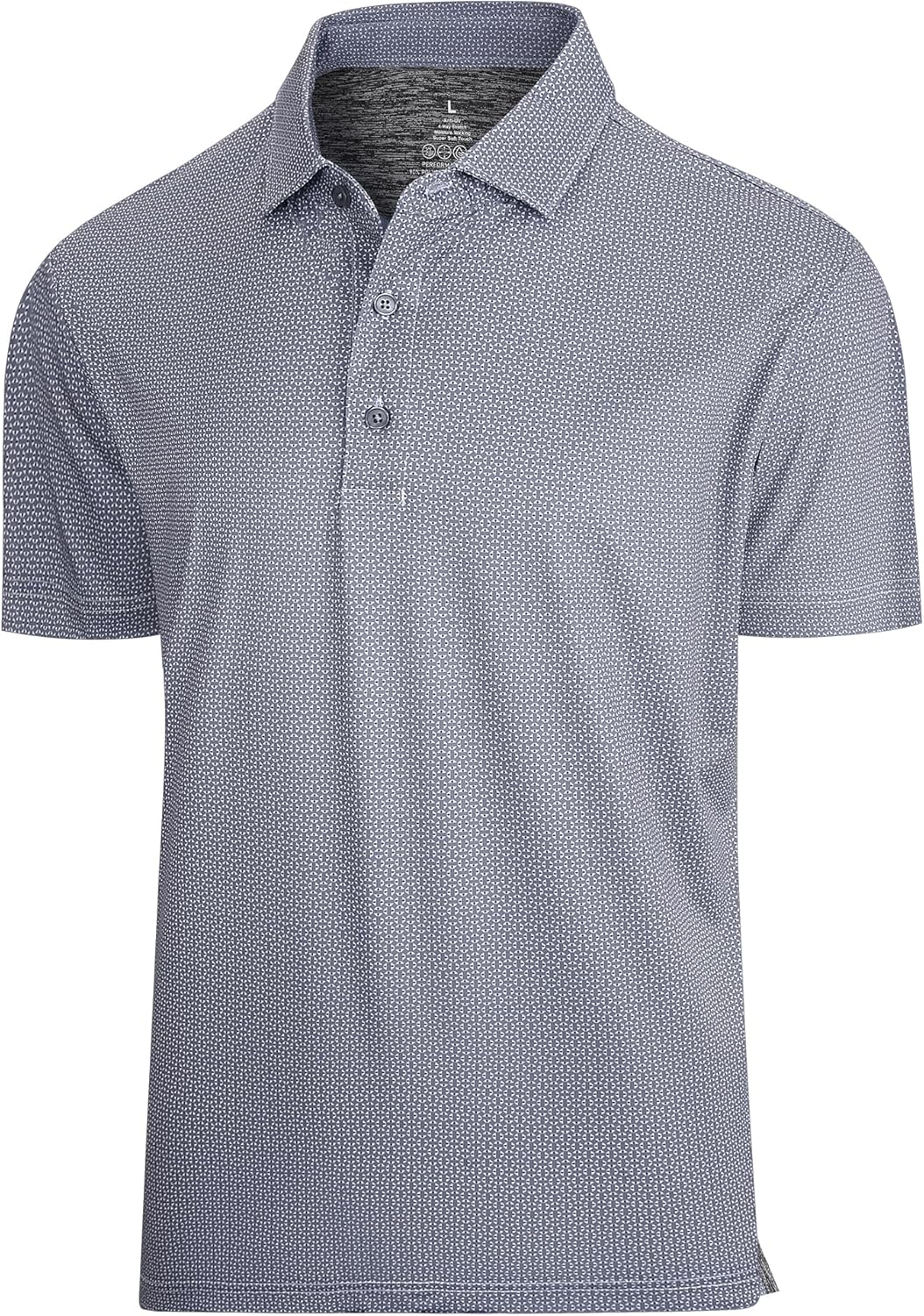 SAMERM Mens Golf Shirts Short Sleeve Dry Fit Performance Moisture Wicking Print Sport Polo Shirts for Men Casual