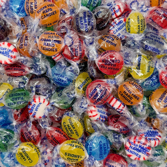 Sugar-Free Hard Candy - 2 Pound Bulk Pack - Assorted Flavors - Office Bowl Mix - Individually Wrapped