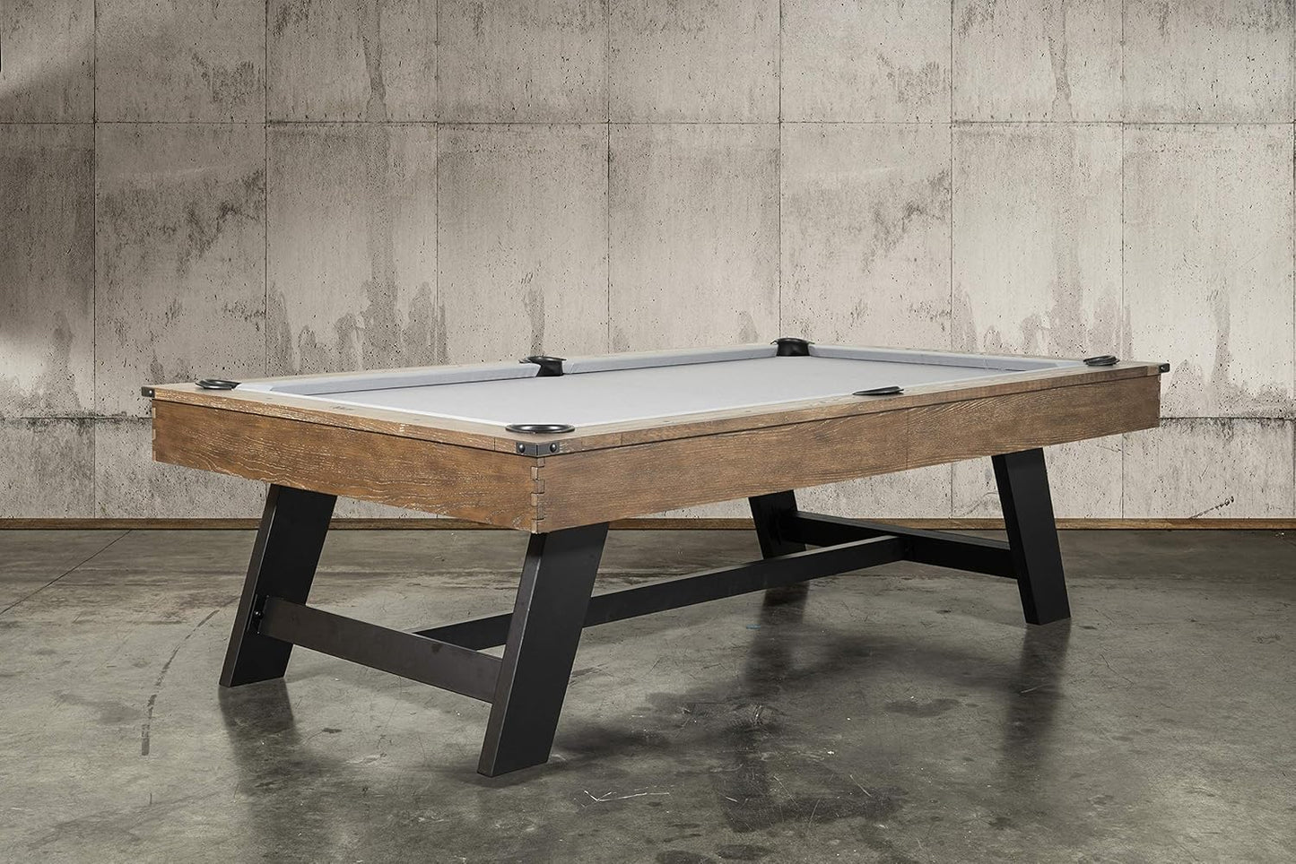 Nixon Billiards - Hunter Slate Billiard Pool Table(Metal Leg) - Brushed Walnut - 7 FT and 8 FT - White Glove Installation