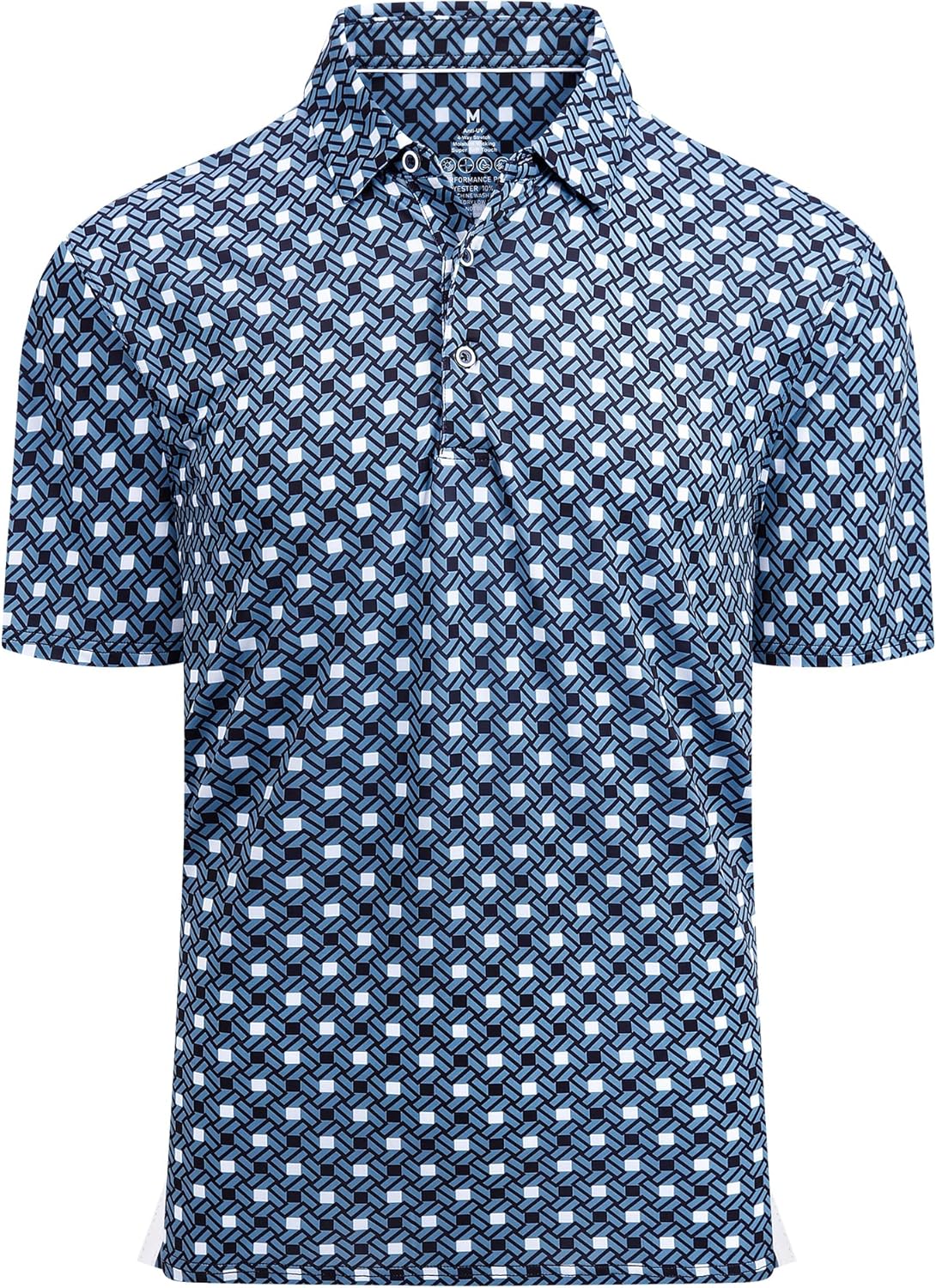 Damipow Premium Golf Shirts for Men Dry Fit Performance Polo Short Sleeve Collared Shirt
