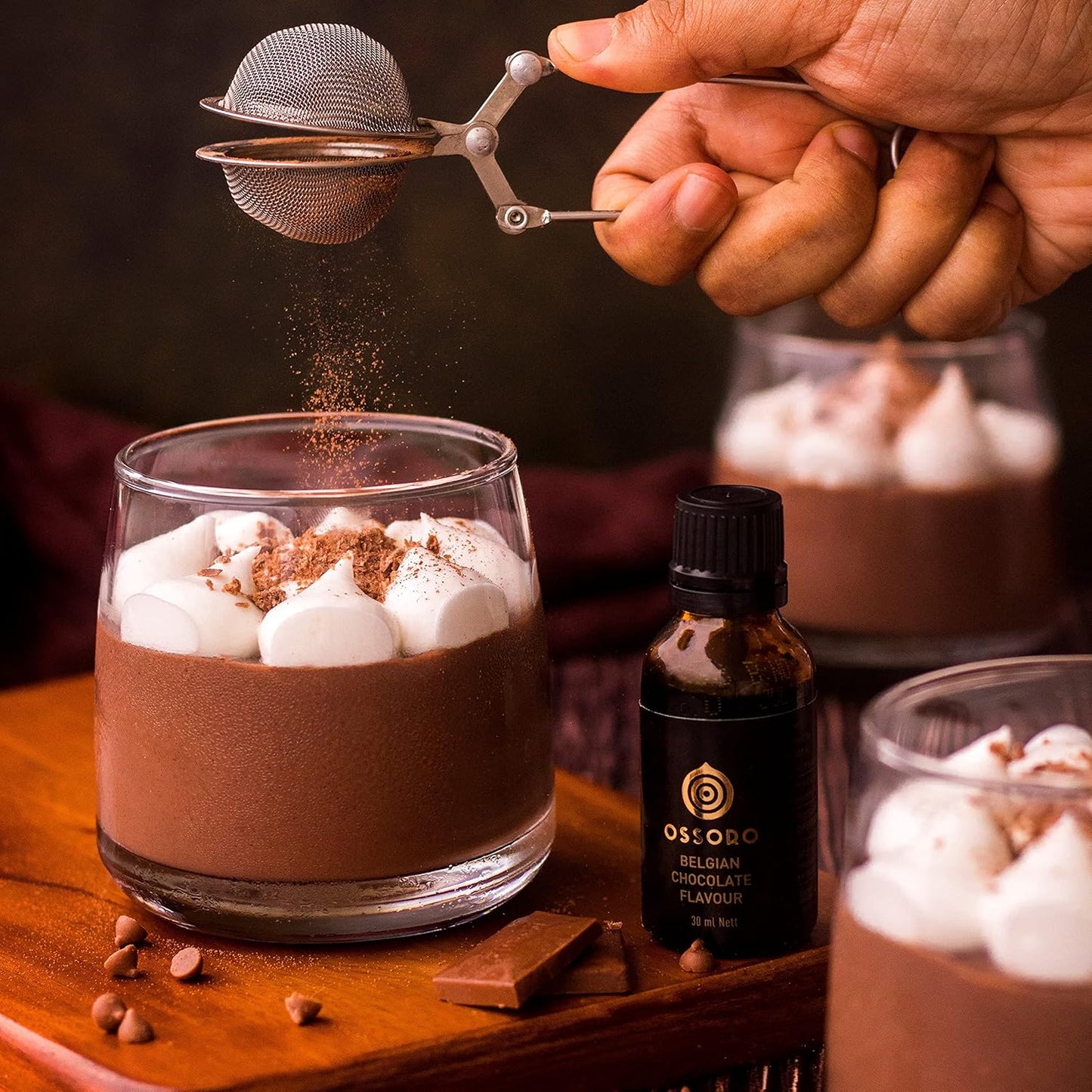 Ossoro Belgian Chocolate Essence for Baking and Flavoring Premium 1 Fl Oz Flavors Perfect for Cooking, Dessert Crafting, Candy Making