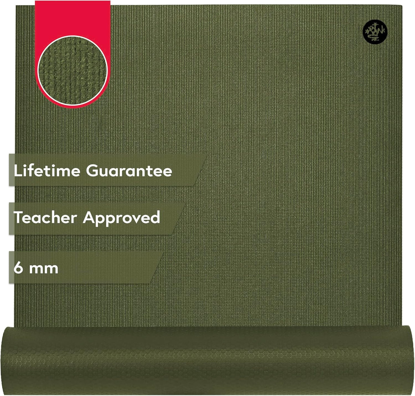 Manduka PRO Yoga Mat 71" - 6mm | Lifetime Durability | Hygienic Construction | Premium Studio Quality | Teacher Approved | 71 x 26 inches | Verve