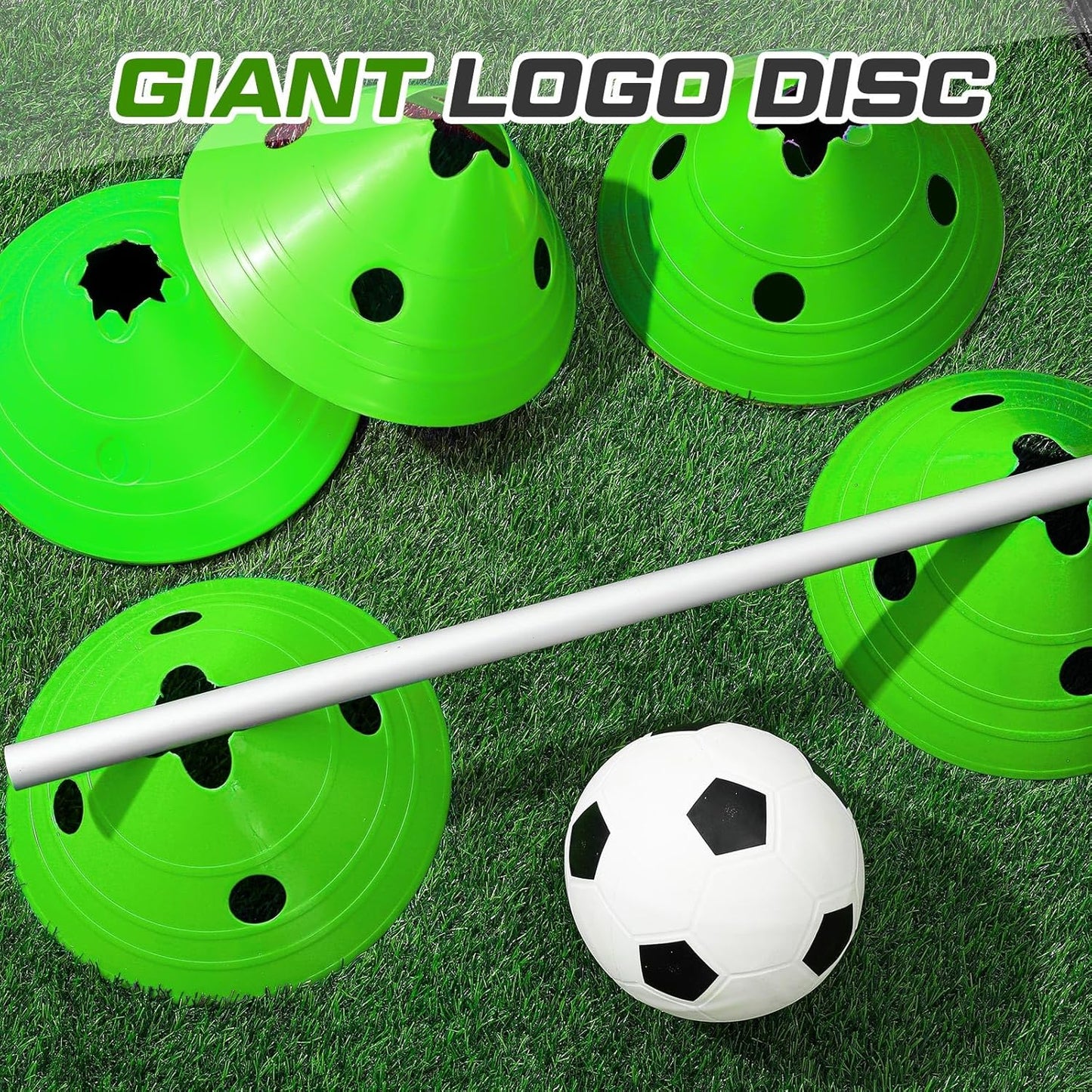 ShinyRelief Jumbo Disc Cones Jumbo Soccer Cones with Mesh Bag Giant Large Agility for Soccer Training Adult Sports