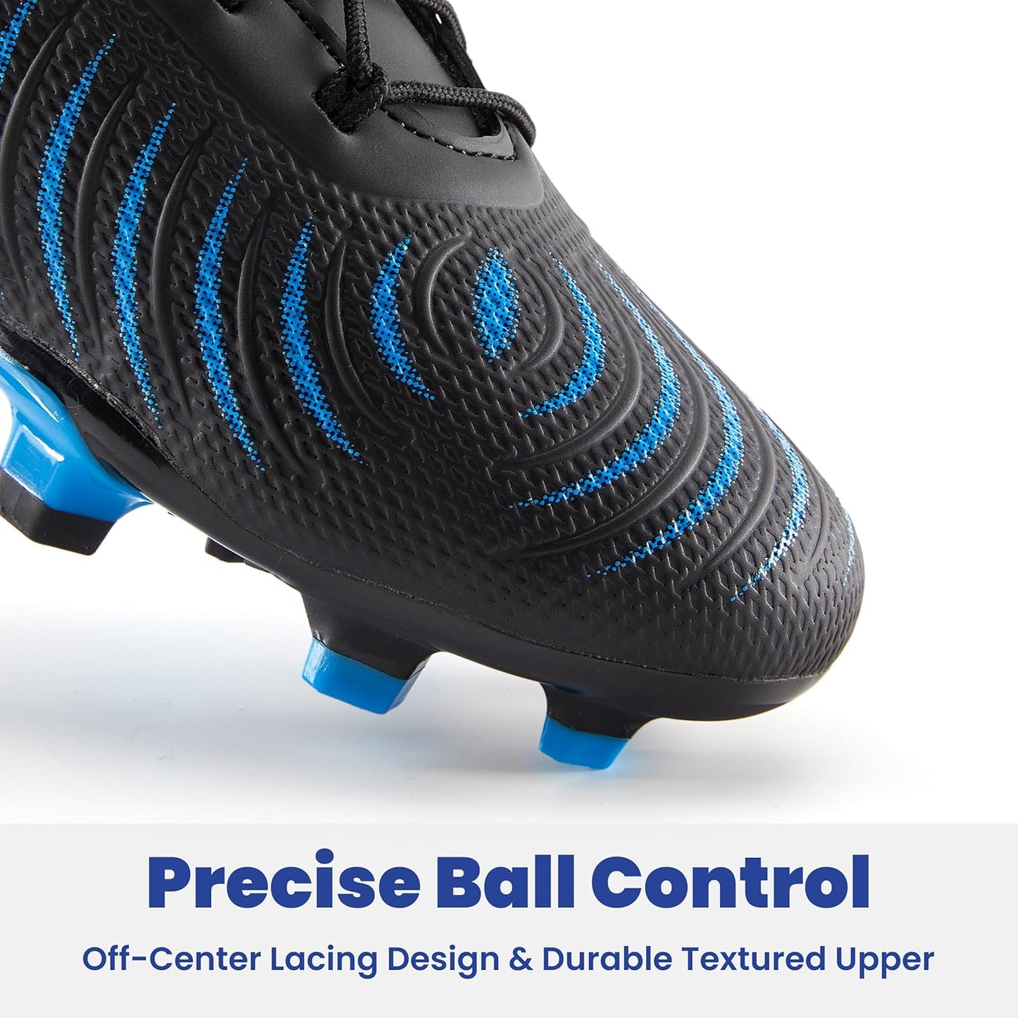 PATPAT Kids Soccer Cleats – Outdoor Firm Ground and Turf Football Training Shoes for Little Big Boys and Girls, Sizes 10-6