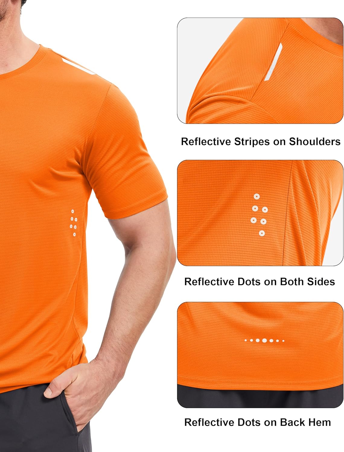 MAGCOMSEN Mens Rash Guard Short Sleeve UPF 50+ Sun UV Quick Dry Shirts Workout Swim Running Athletic T-Shirt