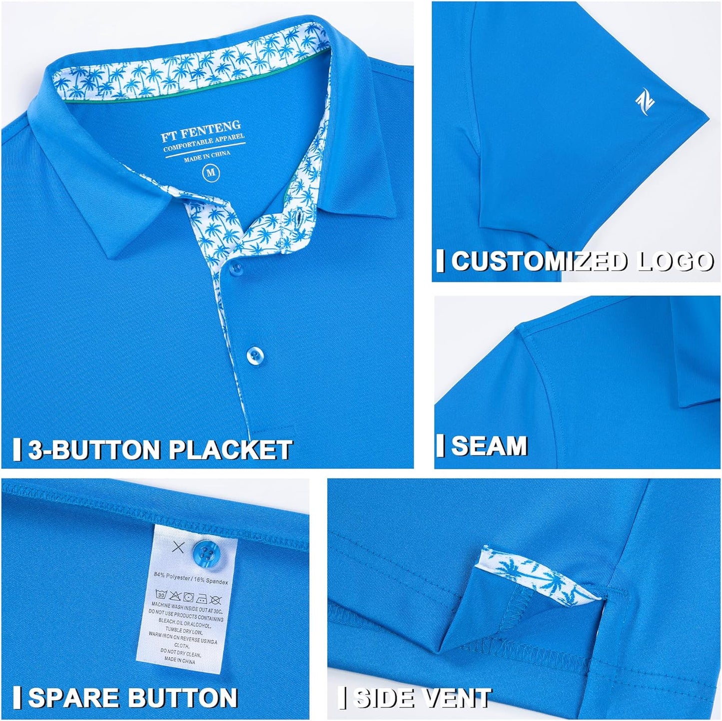 Mens Polo Shirts Short Casual Solid Stylish Dry Fit Performance Designed Collared Golf Polo Shirts for Men