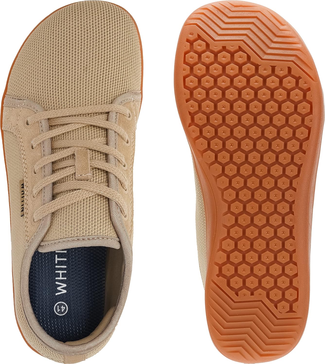 WHITIN Men's Wide Minimalist Barefoot Sneakers | Zero Drop Sole | Optimal Relaxation