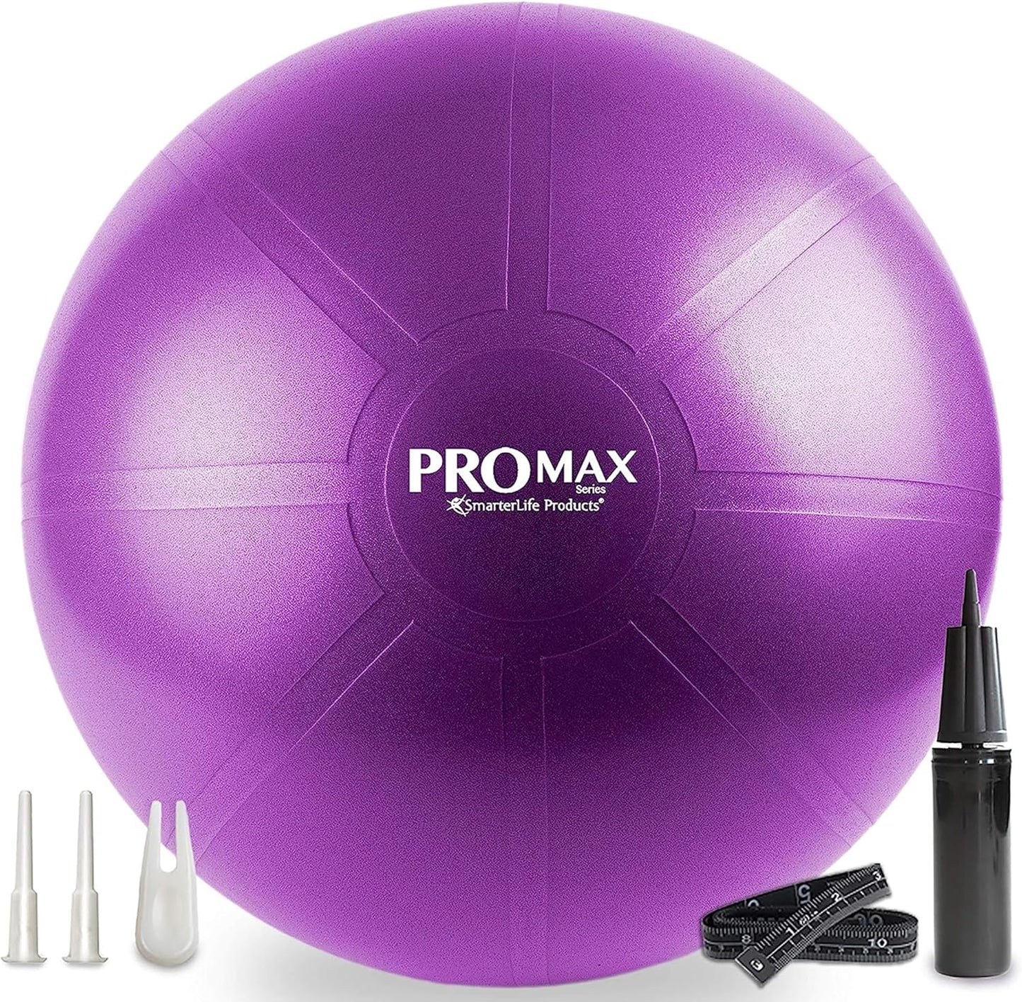 SmarterLife PRO MAX Workout Exercise Ball for Fitness, Yoga, Balance, Stability, or Birth Ball for Pregnancy and Labor, Great as Yoga Ball Chair for Office or Home Gym Equipment