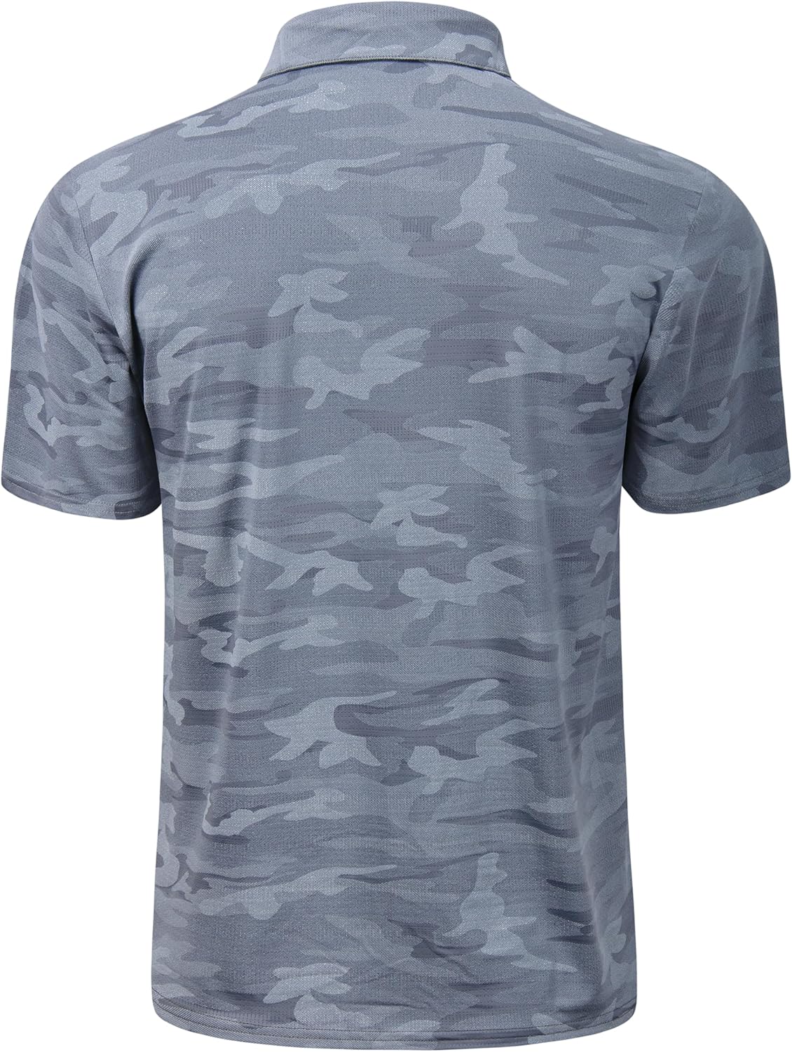 TAPULCO Mens Quick Dry Polo Shirts Camouflage Pattern Performance Athletic Lightweight Breathable Casual Golf Tshirts