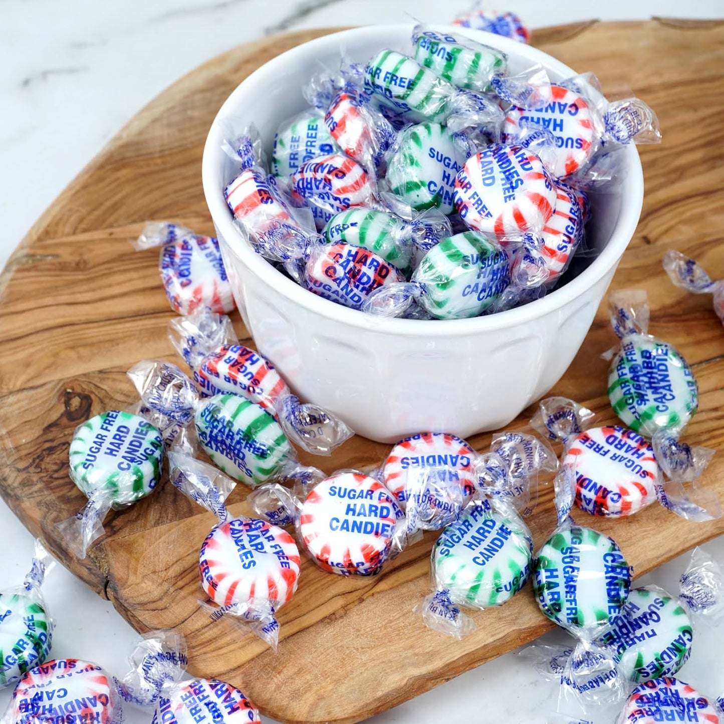 Arcor Sugar Free Peppermint and Spearmint Starlight Mints, 1 Pound Bulk Bag (Approx. 70 Pieces), Individually Wrapped Hard Candy, The Hampton Popcorn & Candy Company