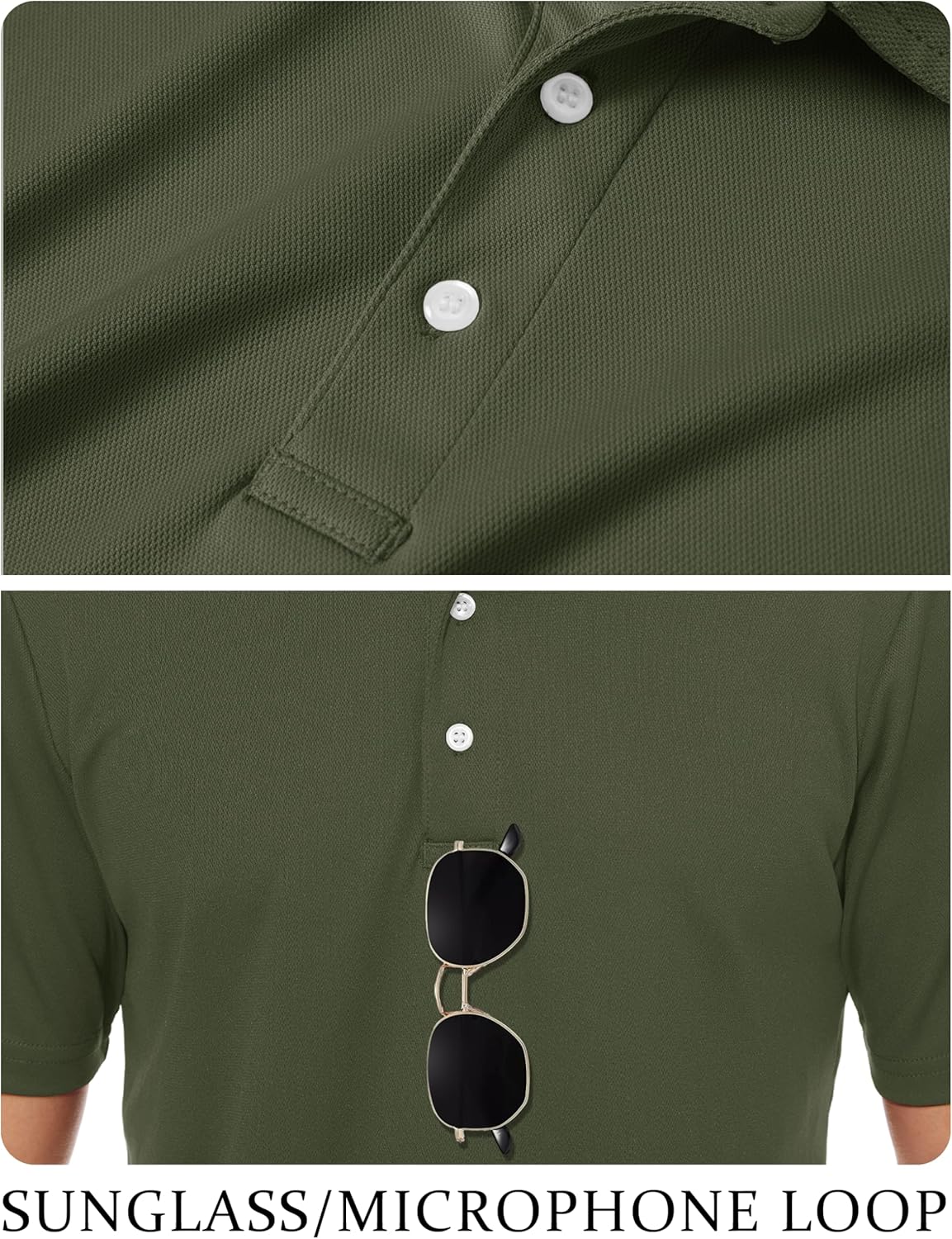 TACVASEN Mens Golf Shirt Dry Fit Mens Polo Shirts Short Sleeve Performance Golf Polos for Men with Collar Work Shirts