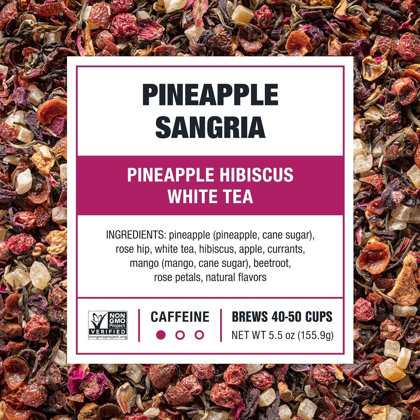 Tiesta Tea Pineapple Sangria Loose Leaf Tea – Pineapple Hibiscus White Tea Blend | Premium Low-Caffeine Fruit Infusion | Hot or Iced | 5.5oz Refillable Tin | Makes Up to 50 Cups