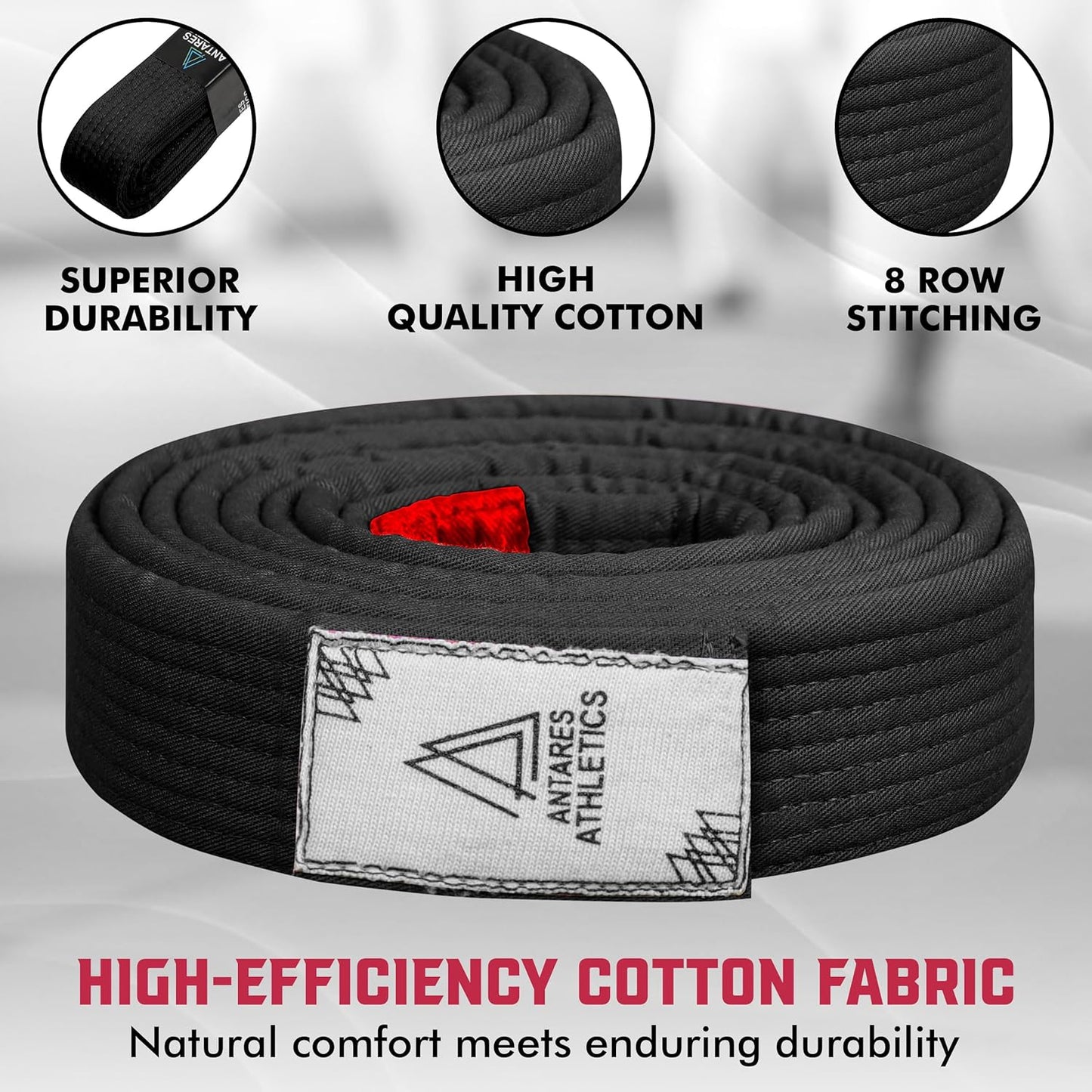 Vintage Series BJJ Belt for Men & Women Brazilian Jiu Jitsu Belt for Jiu Jitsu Gi