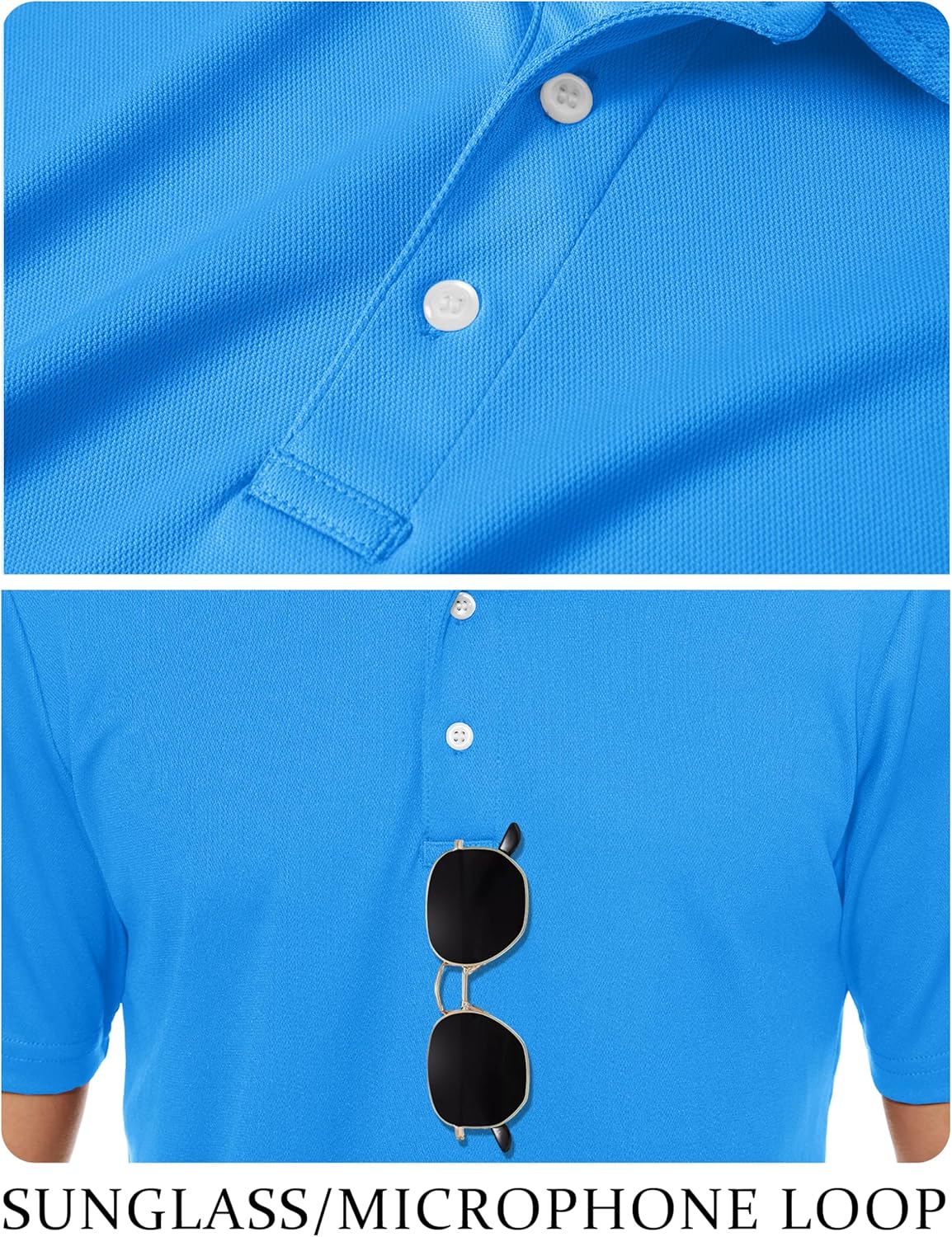 TACVASEN Mens Golf Shirt Dry Fit Mens Polo Shirts Short Sleeve Performance Golf Polos for Men with Collar Work Shirts