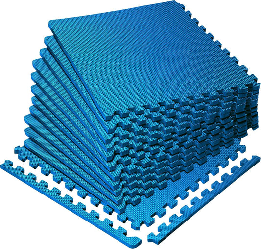 Hulkfit Puzzle Exercise Mat with EVA Foam Mat Interlocking Floor Tiles for Home Gym Mats Flooring for Garage Floor Padding for Kids Exercise Equipment Mats