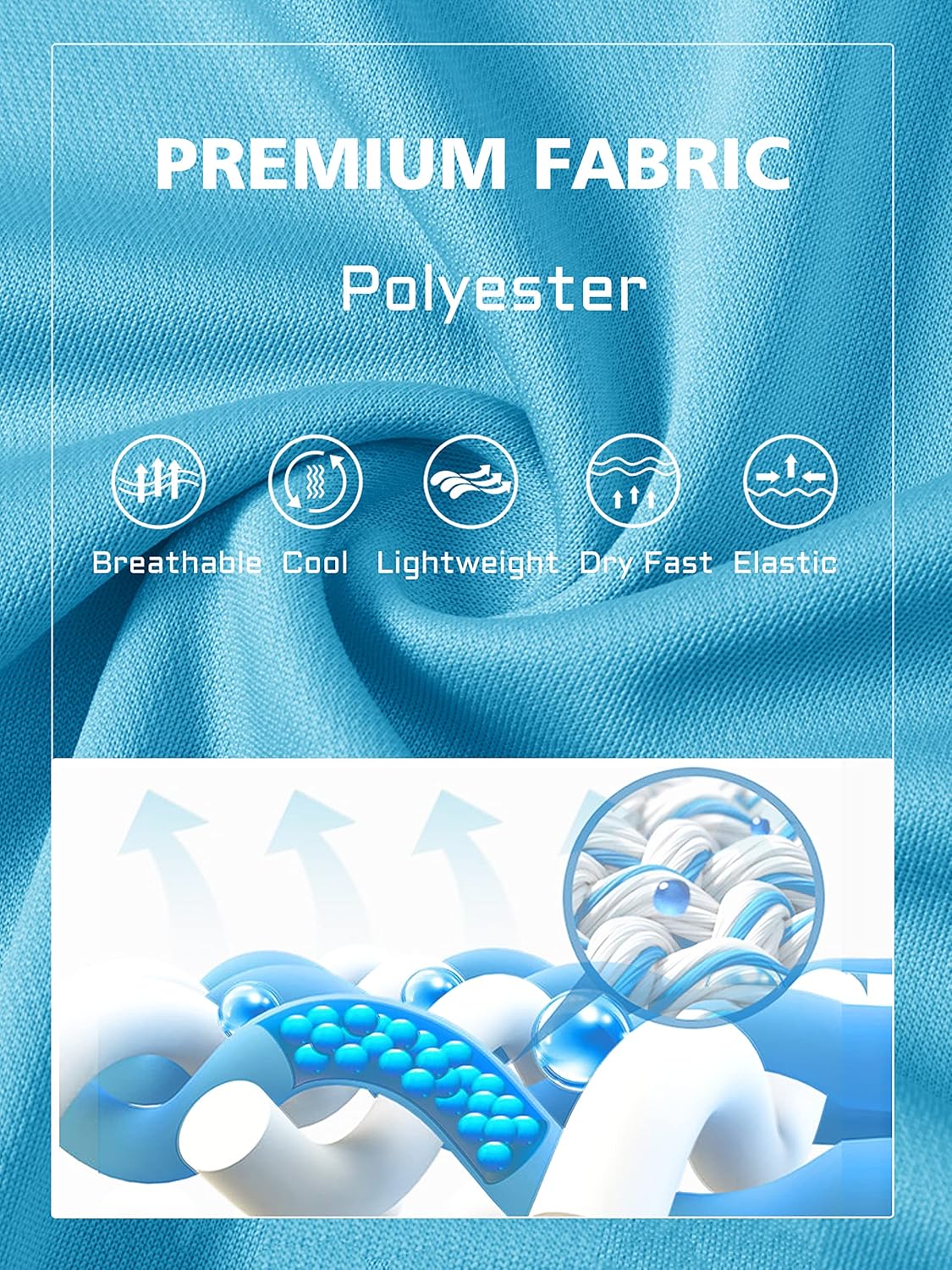 MAGCOMSEN Men's Polo Shirts 3 Buttons Casual Work T Shirts Quick Dry Short Sleeve Golf Shirt Pique Jersey Outdoor Performance