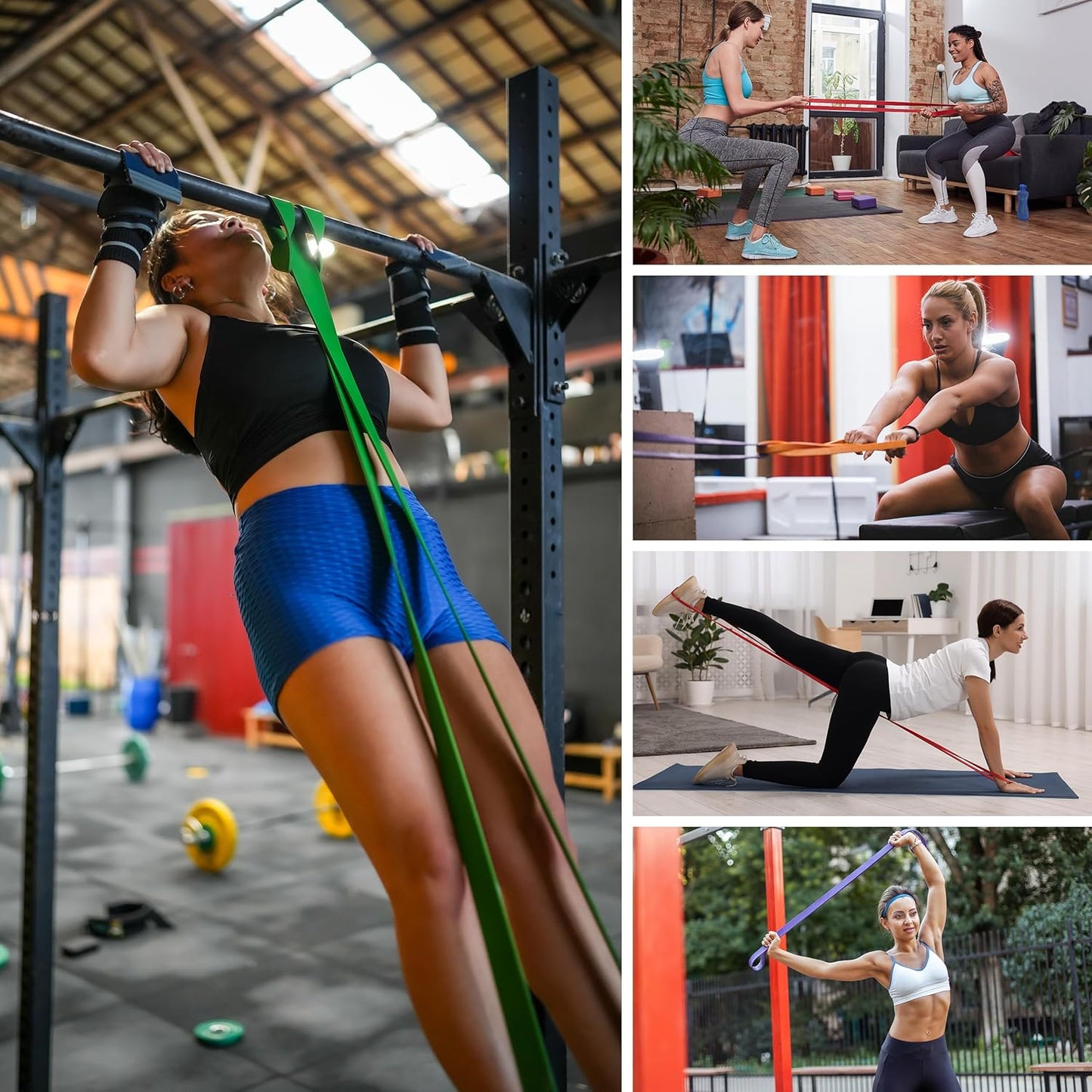 Resistance Bands for Working Out, 6 Packs Exercise Bands, Workout Bands, Pull Up Assistance Bands for Body Stretching Training Physical Therapy Muscle Training for Men & Women