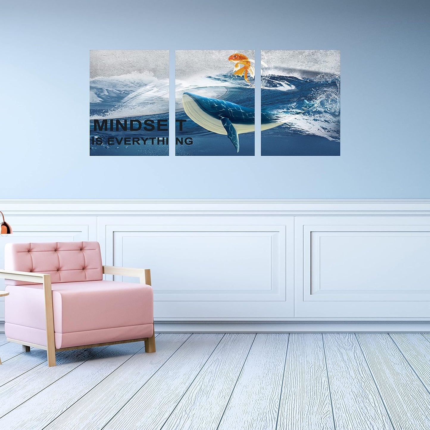 Inspirational Canvas Paintings 3 Panels Motivational Wall Art Inspirational Wall Art Entrepreneur Quotes Artwork Painting Picture for Framed Office Home Decoration Living Room Bedroom 36''W x 16''H