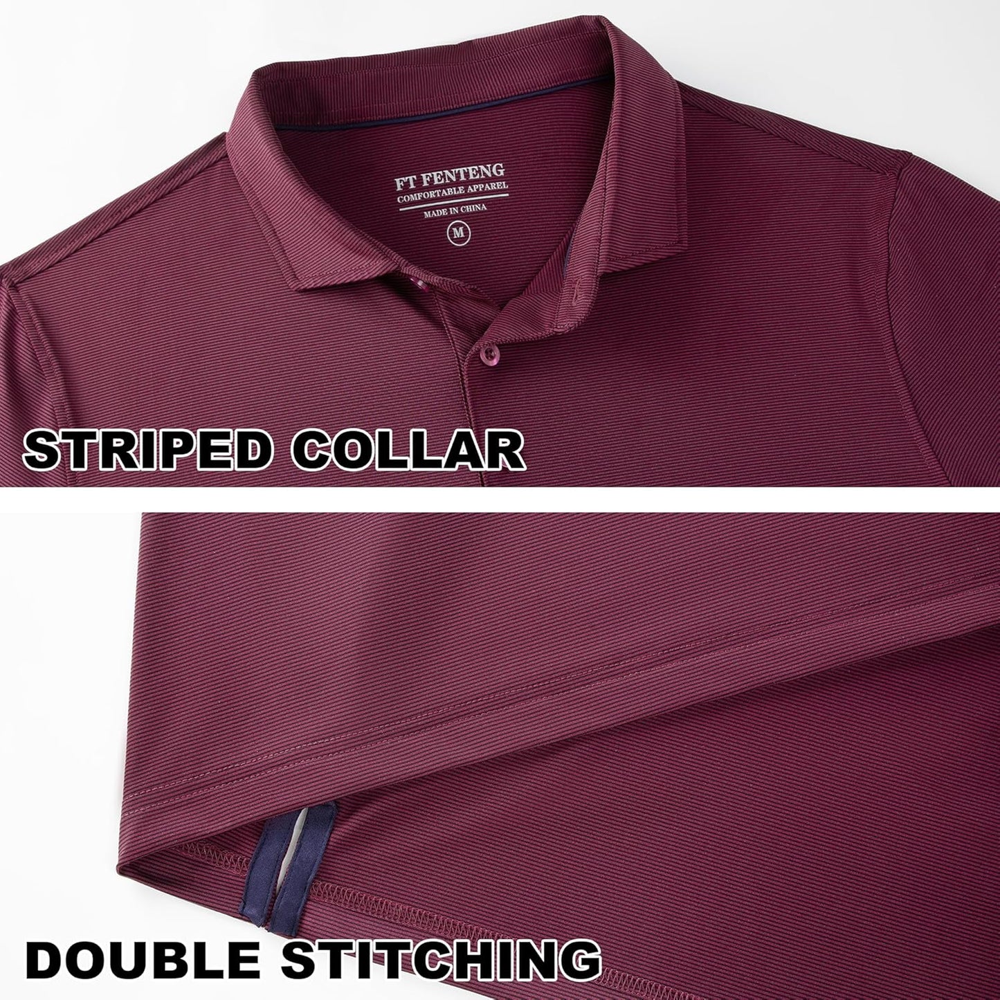 Mens Polo Shirts Short Casual Solid Stylish Dry Fit Performance Designed Collared Golf Polo Shirts for Men