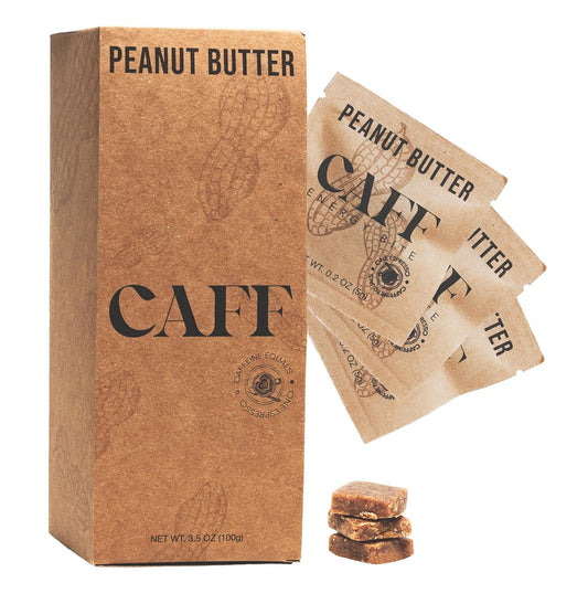CAFF All Natural Energy Bites - Caffeinated Peanut Butter Bite for Energy Boost - 65mg Caffeine Peanut Butter Bars – 20 Calorie Organic Caffeine Snacks - Gluten-Free, Keto (20 Bites)