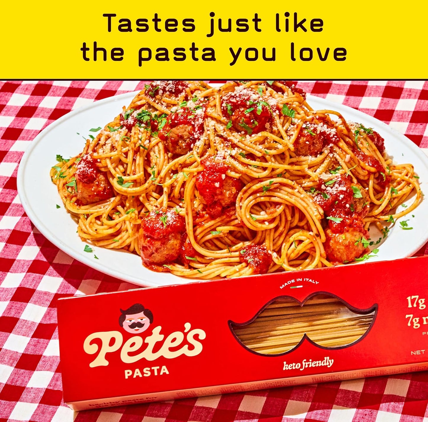 17g High Protein Spaghetti Noodles | 7g Low Carb Keto Pasta | Healthy, Italian Pasta From Italy | 3-Pack, 8oz - Pete's Pasta