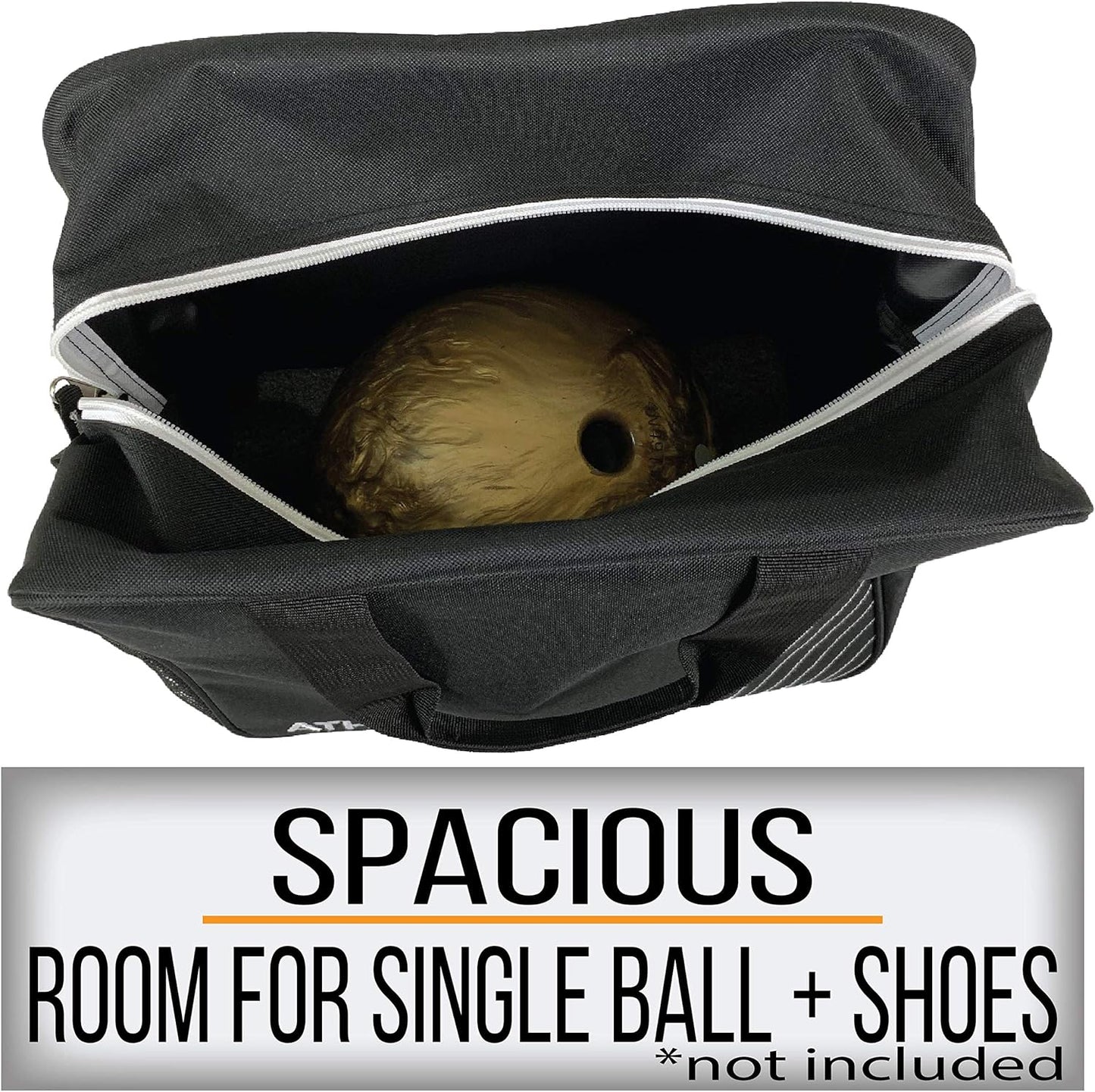 Athletico Essential Bowling Bag - Single Ball Bowling Tote Bag With Padded Bowling Ball Holder