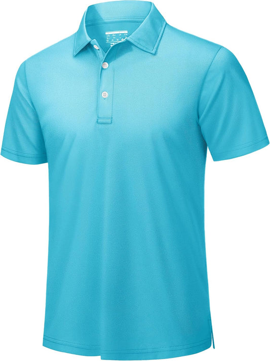 TACVASEN Mens Golf Shirt Dry Fit Mens Polo Shirts Short Sleeve Performance Golf Polos for Men with Collar Work Shirts