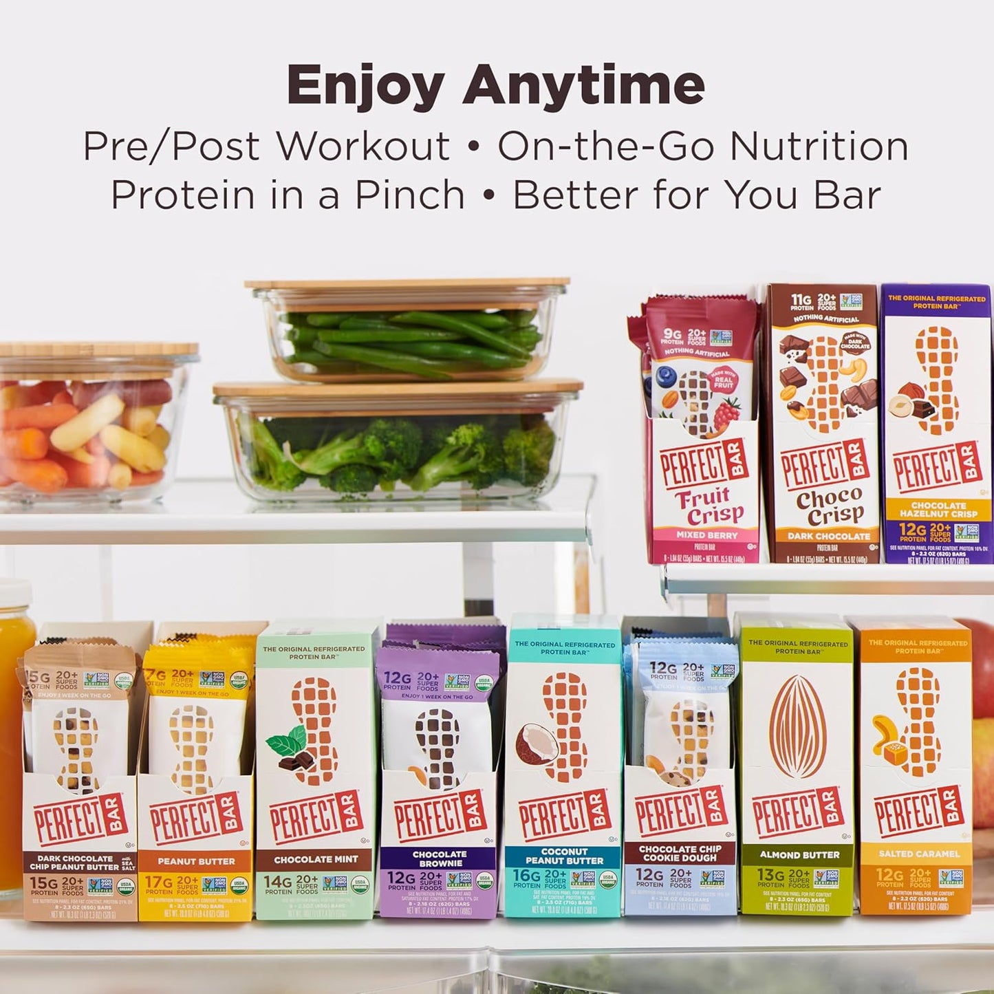 Perfect Bar, Best Sellers Variety Pack, Protein Bars, Gluten Free, Soy Free, Non GMO, No Sugar Alcohols, 2.2-2.5 Ounce Bars, 8 Count