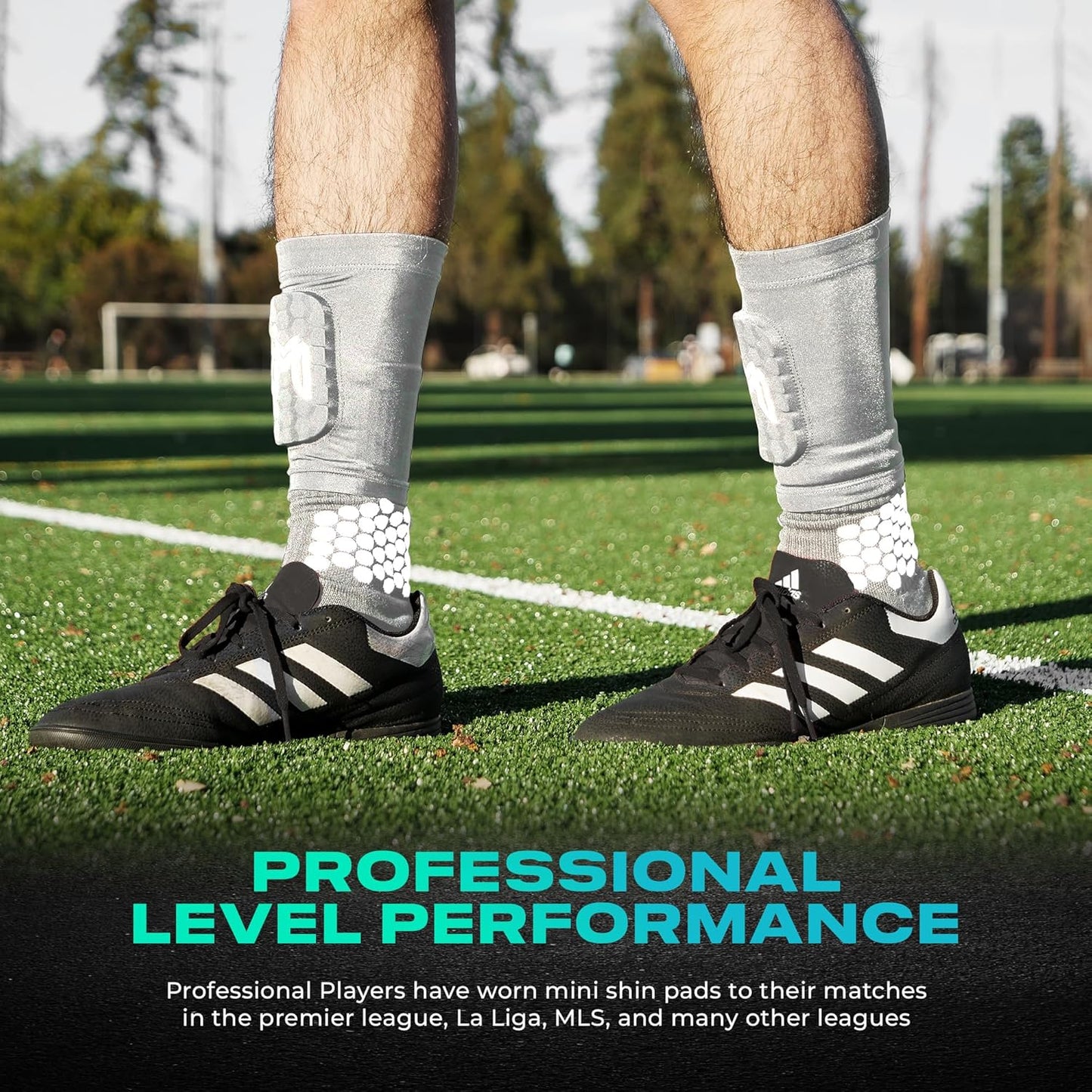 Mini Shin Guards Soccer – Built in Shin Pad Sleeves for Mens, Women, Teens - Small Shin Guards - Lightweight, Breathable Shin Defender Leg Protection