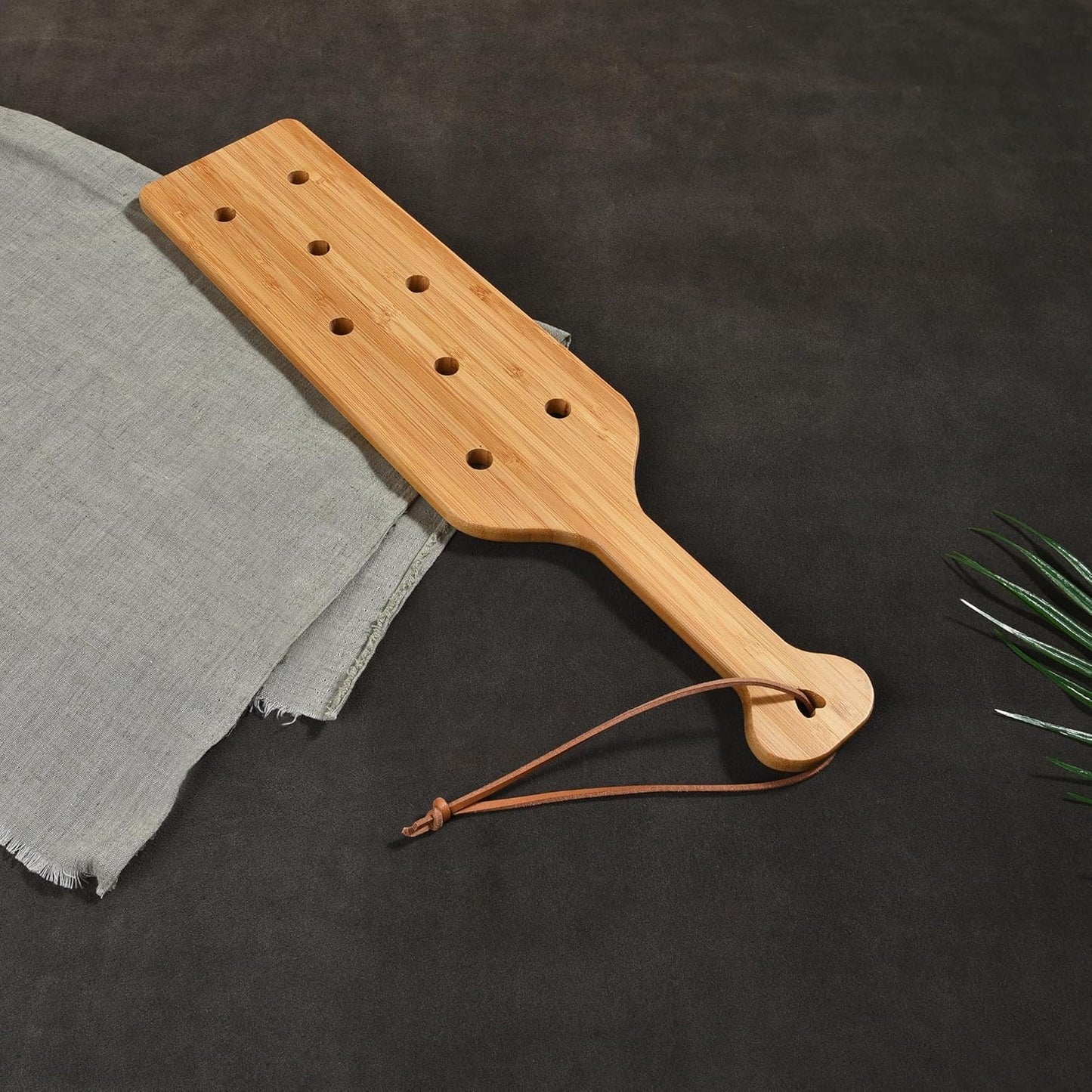 17 Inch Large Bamboo Wood Paddle Wooden Paddle with Airflow Holes